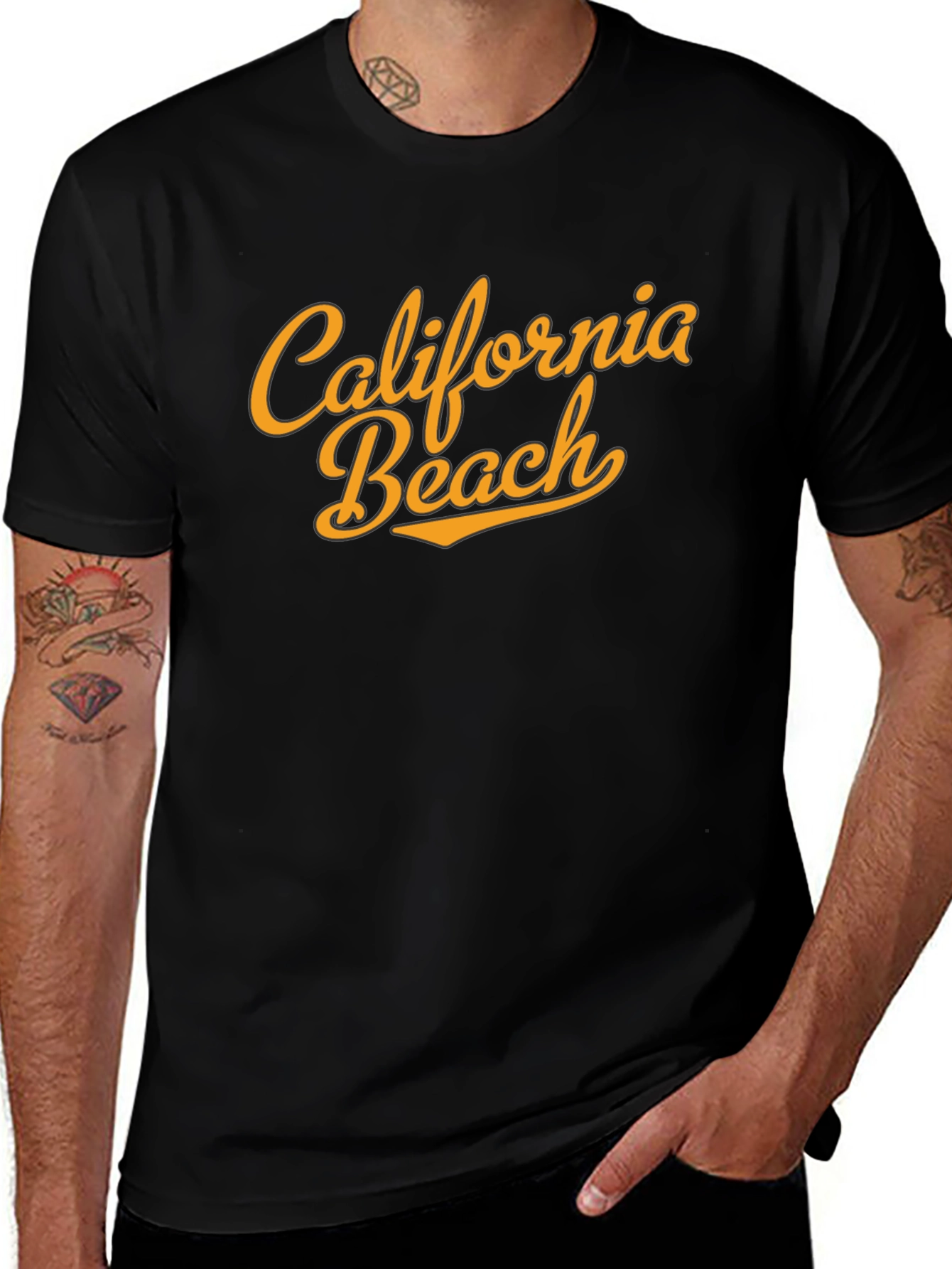 Variant 22 of California Beach Graphic Tee - Black