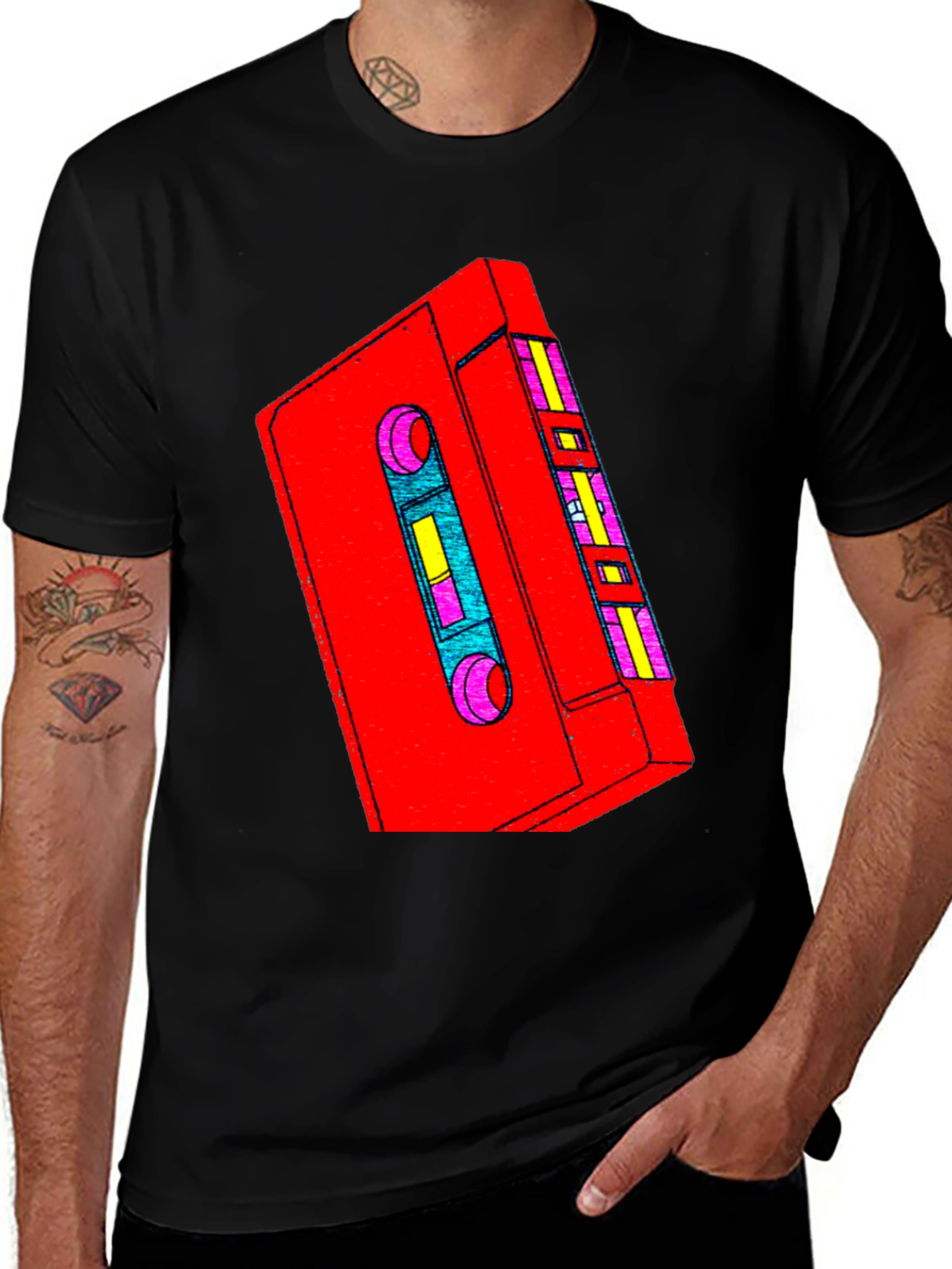 Variant 17 of Retro Cassette Tape Graphic T-Shirt