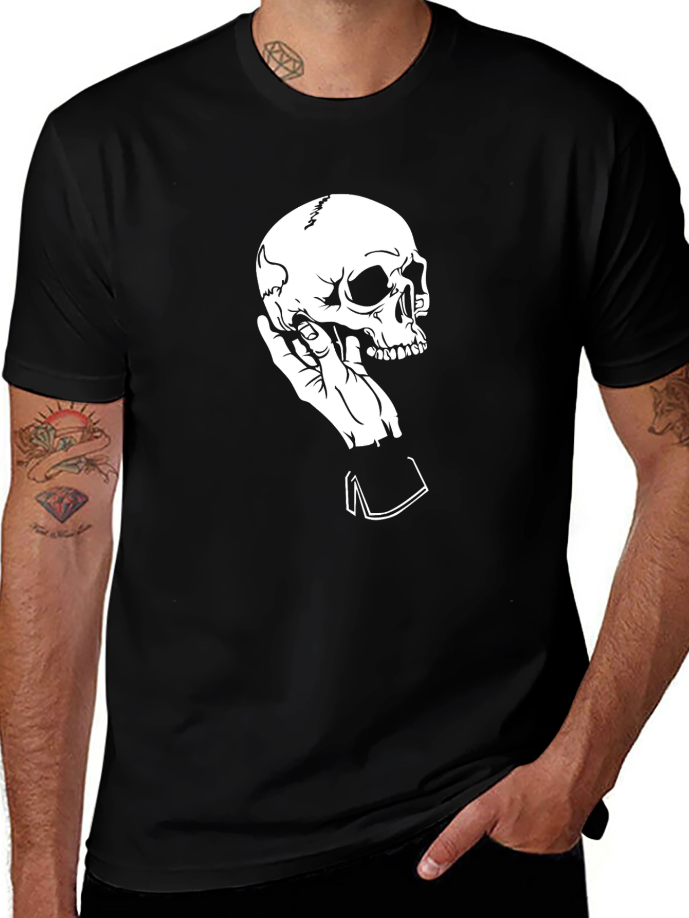 Variant 10 of Skull Hand Black Tee