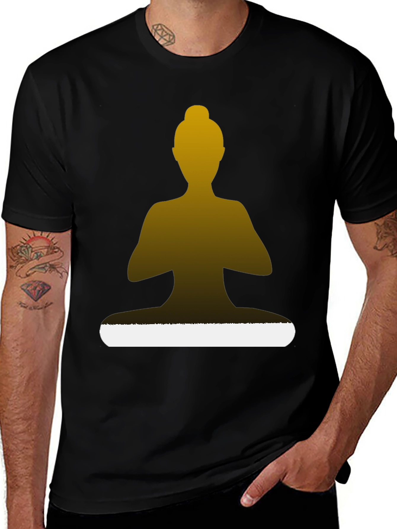 Zen Mode T-Shirt - Meditating Silhouette Design