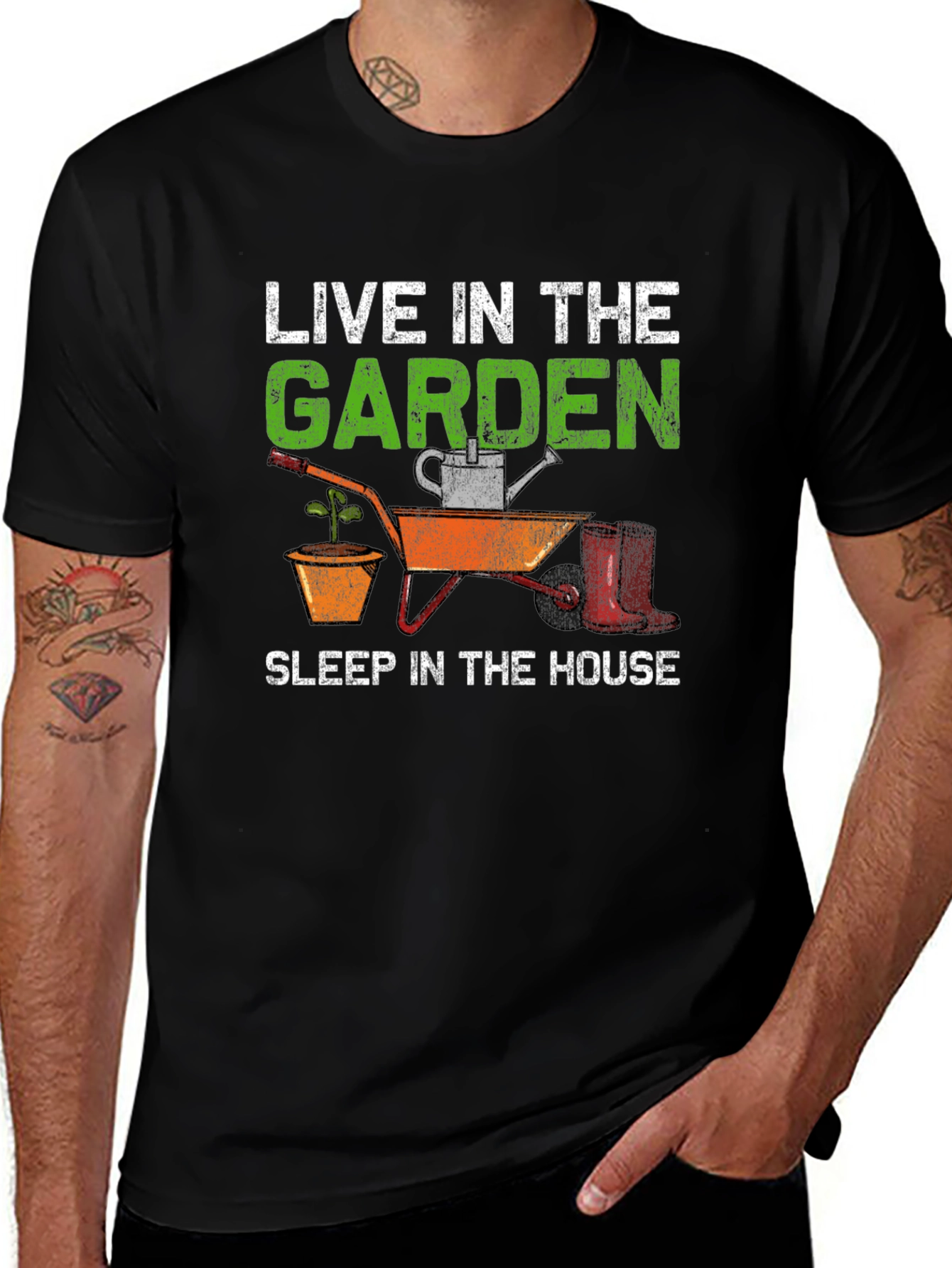 Variant 13 of Gardener Humor T-Shirt - Live in the Garden
