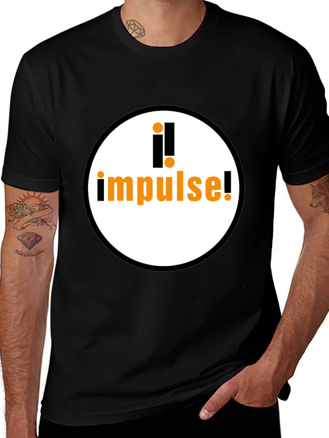 Variant 29 of Impulse Graphic T-Shirt - Black Cotton Blend