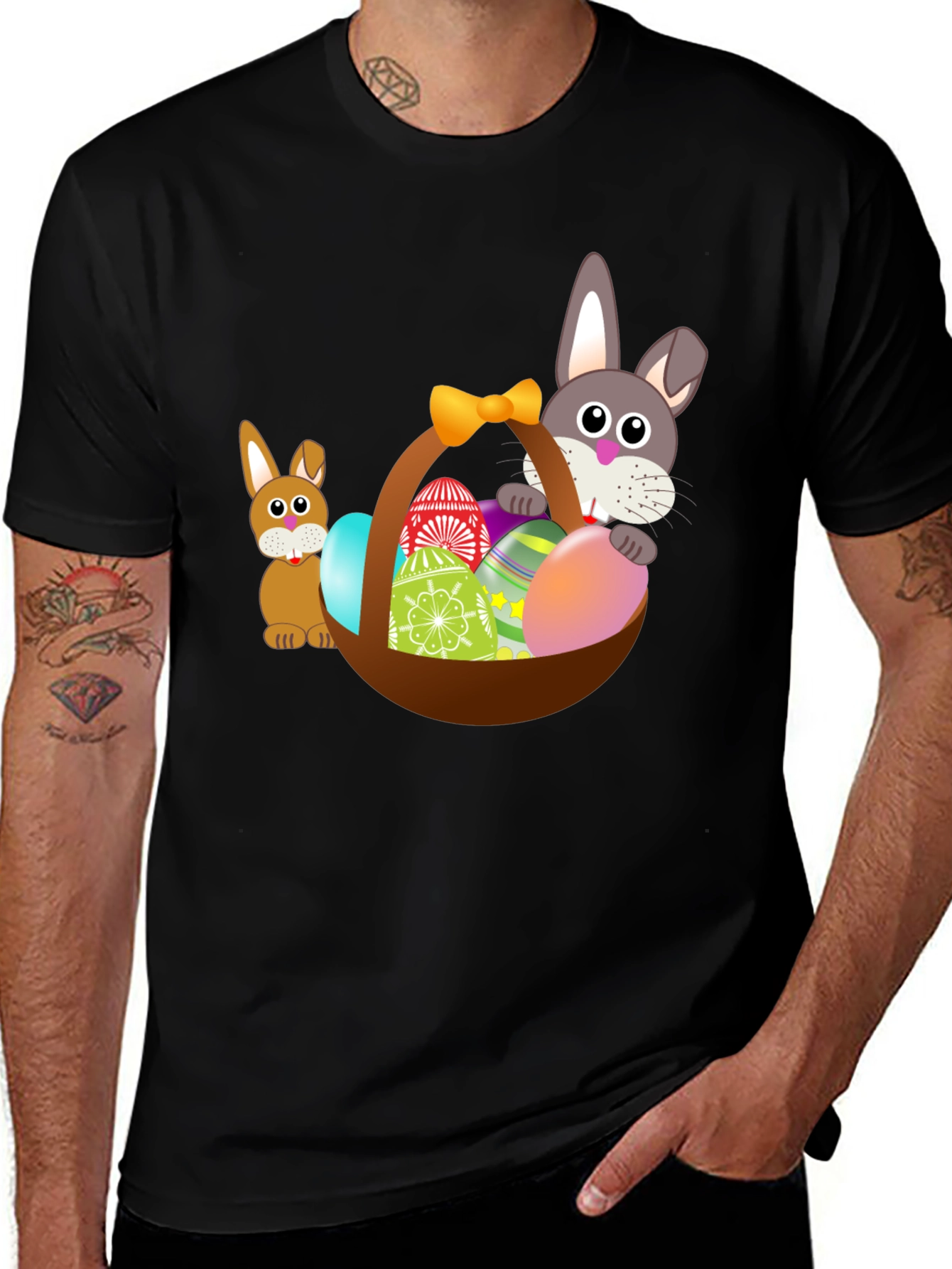 Easter Bunny Basket T-Shirt - Cute Holiday Style