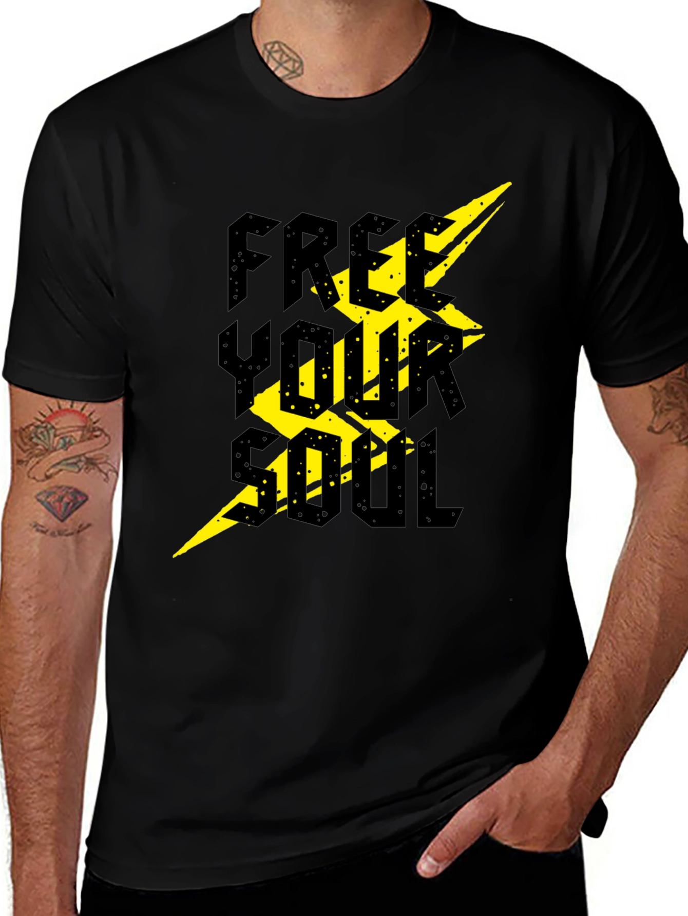 Variant 2 of Free Your Soul Graphic T-Shirt - Black