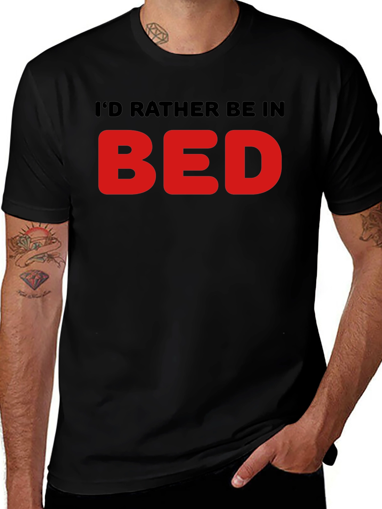 Variant 6 of I'd Rather Be In Bed Graphic T-Shirt