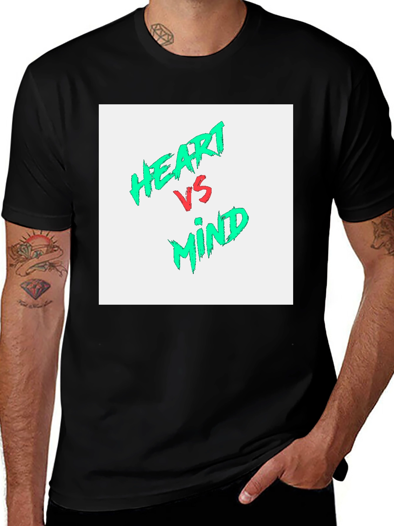 Variant 30 of Heart vs Mind Graphic Tee - Trendy Casual T-Shirt