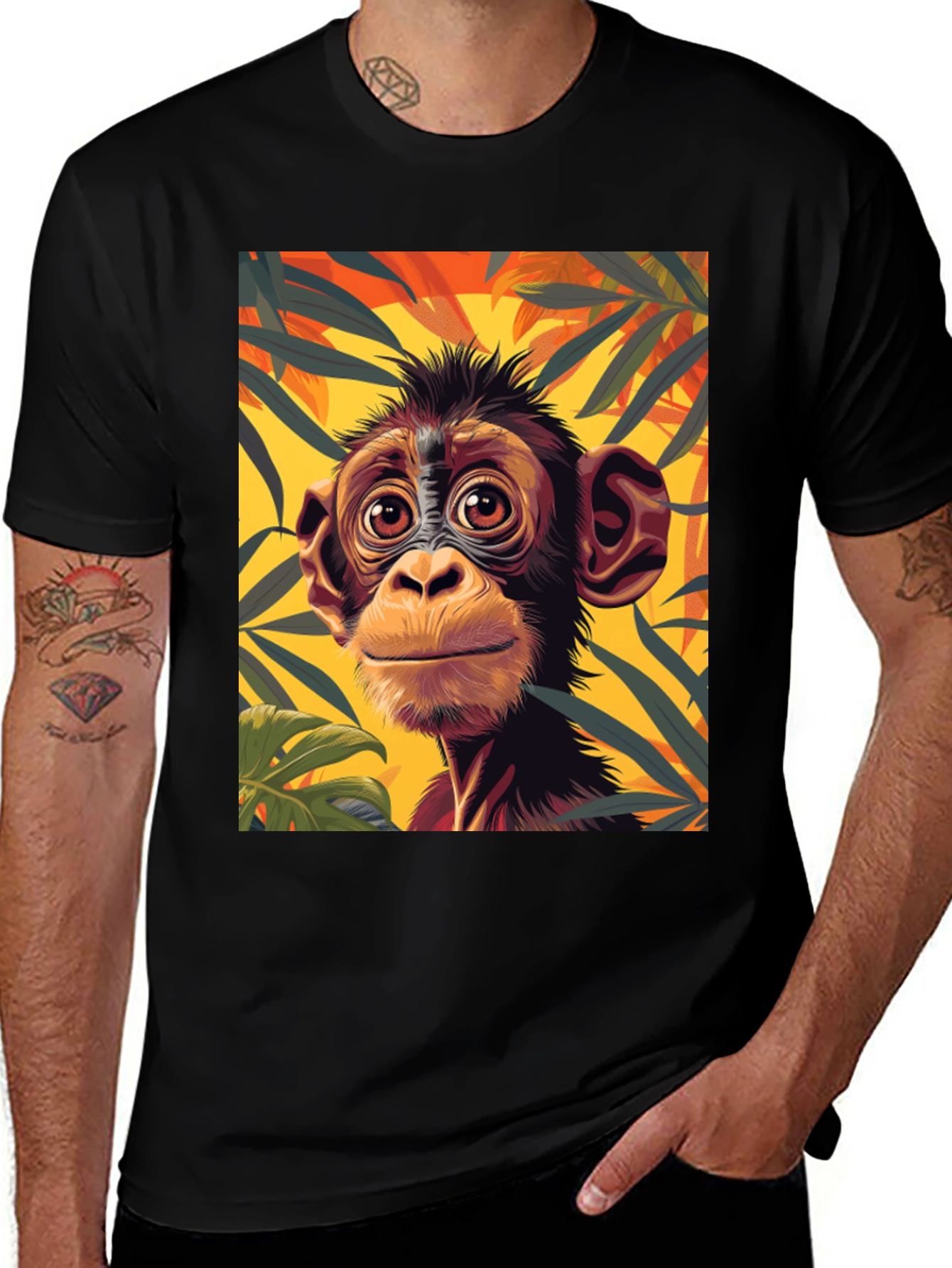 Variant 25 of Monkey Graphic Tee - Jungle Animal T-Shirt