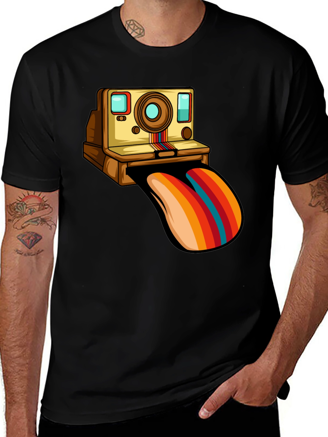 Variant 7 of Retro Camera Graphic Tee - Vintage Style T-Shirt