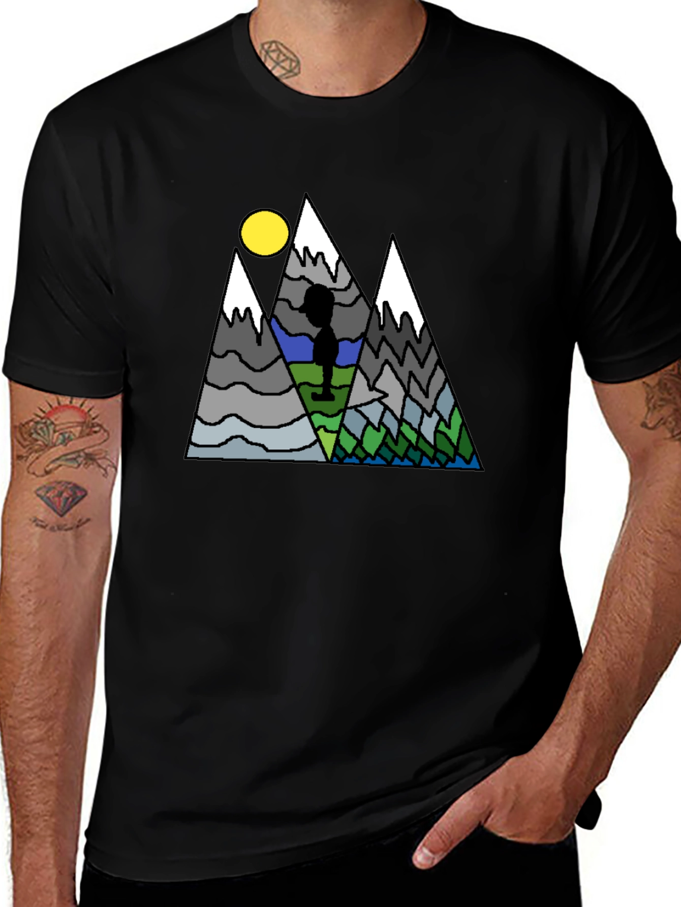 Variant 15 of Mountain Scene Graphic T-Shirt