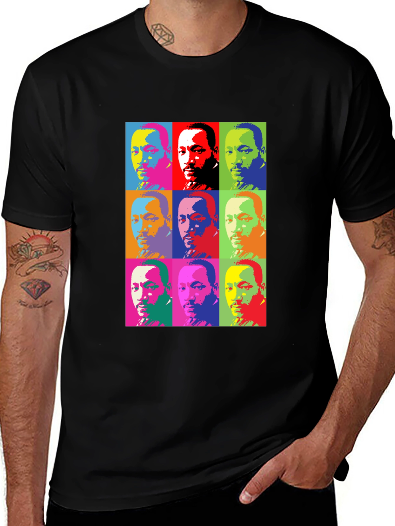 Variant 4 of MLK Pop Art Graphic Tee - Black