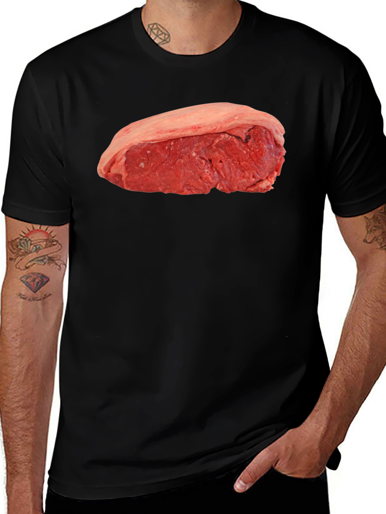 Variant 7 of Steak Graphic T-Shirt - Foodie Humor Tee
