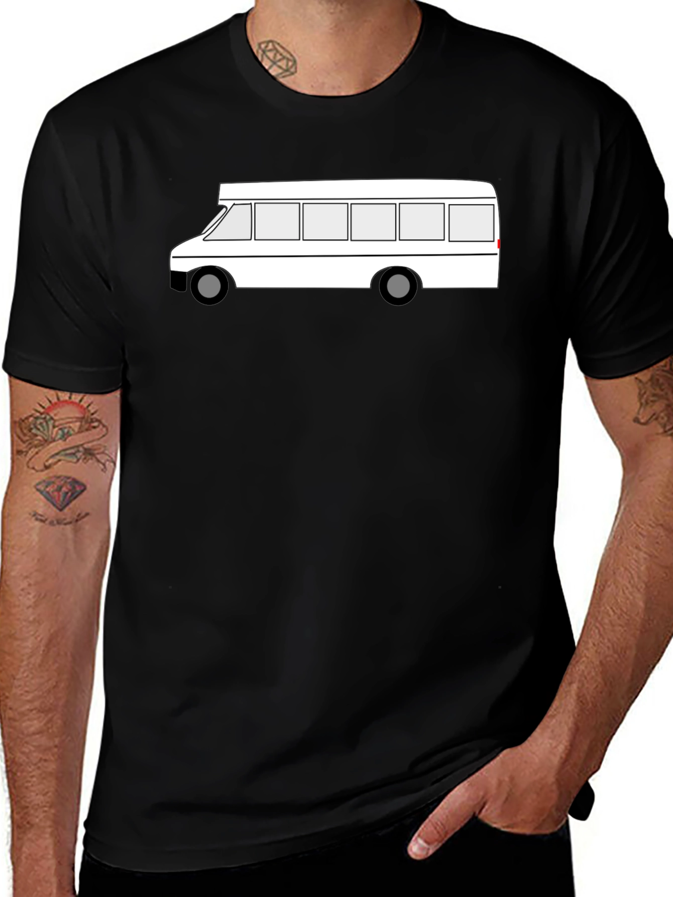 Variant 26 of Black Bus Graphic Tee