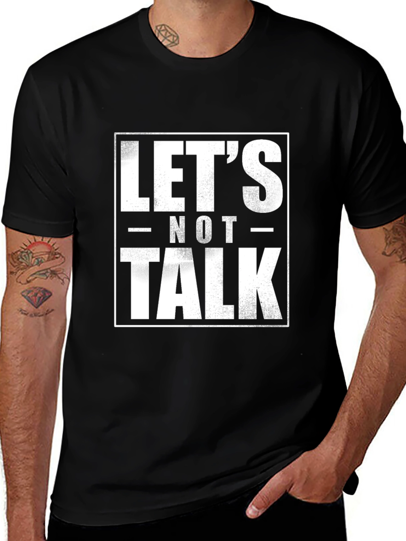 Variant 11 of Let's Not Talk Graphic Tee - Funny Slogan T-Shirt