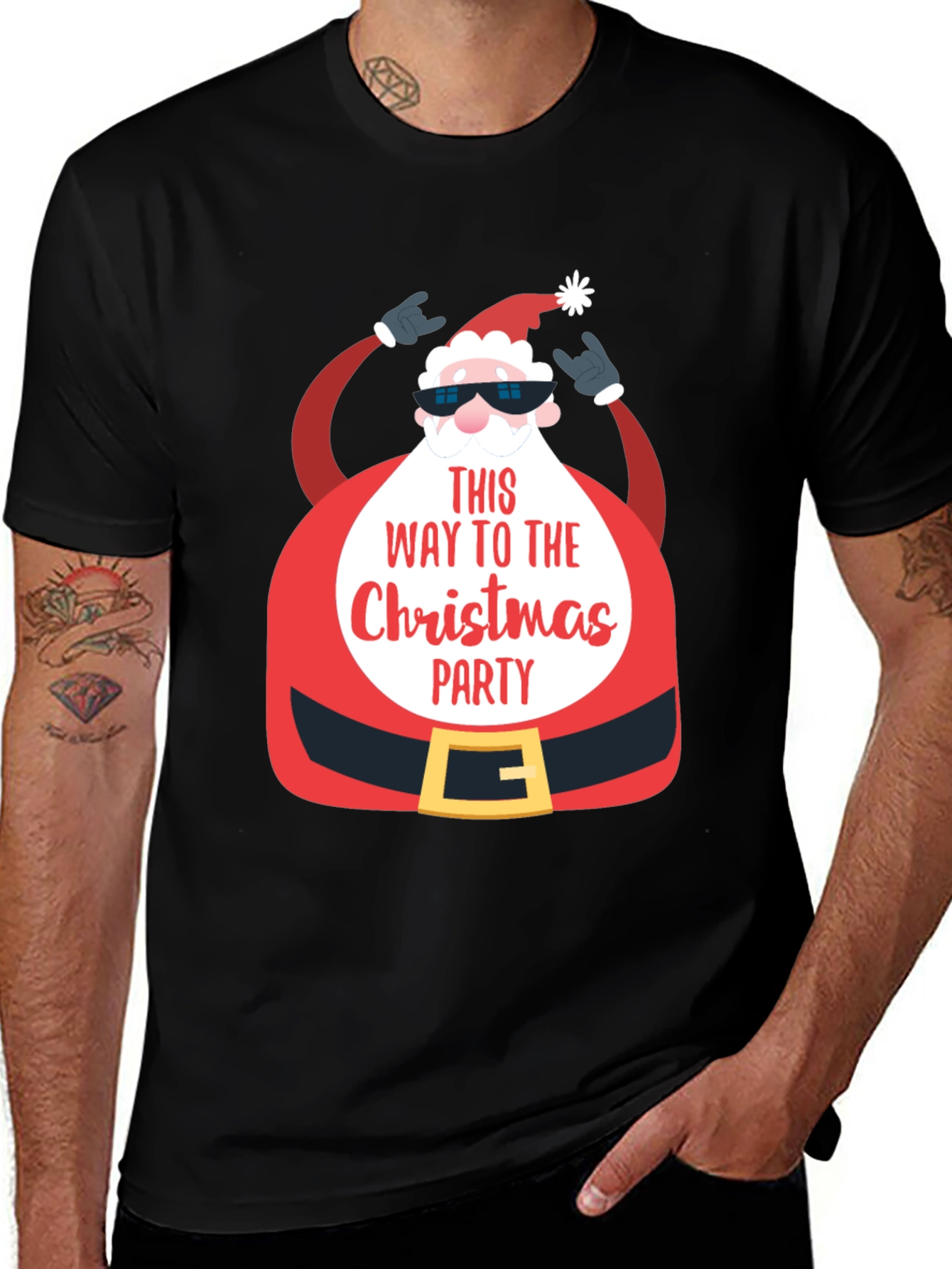 Cool Santa Christmas Party T-Shirt