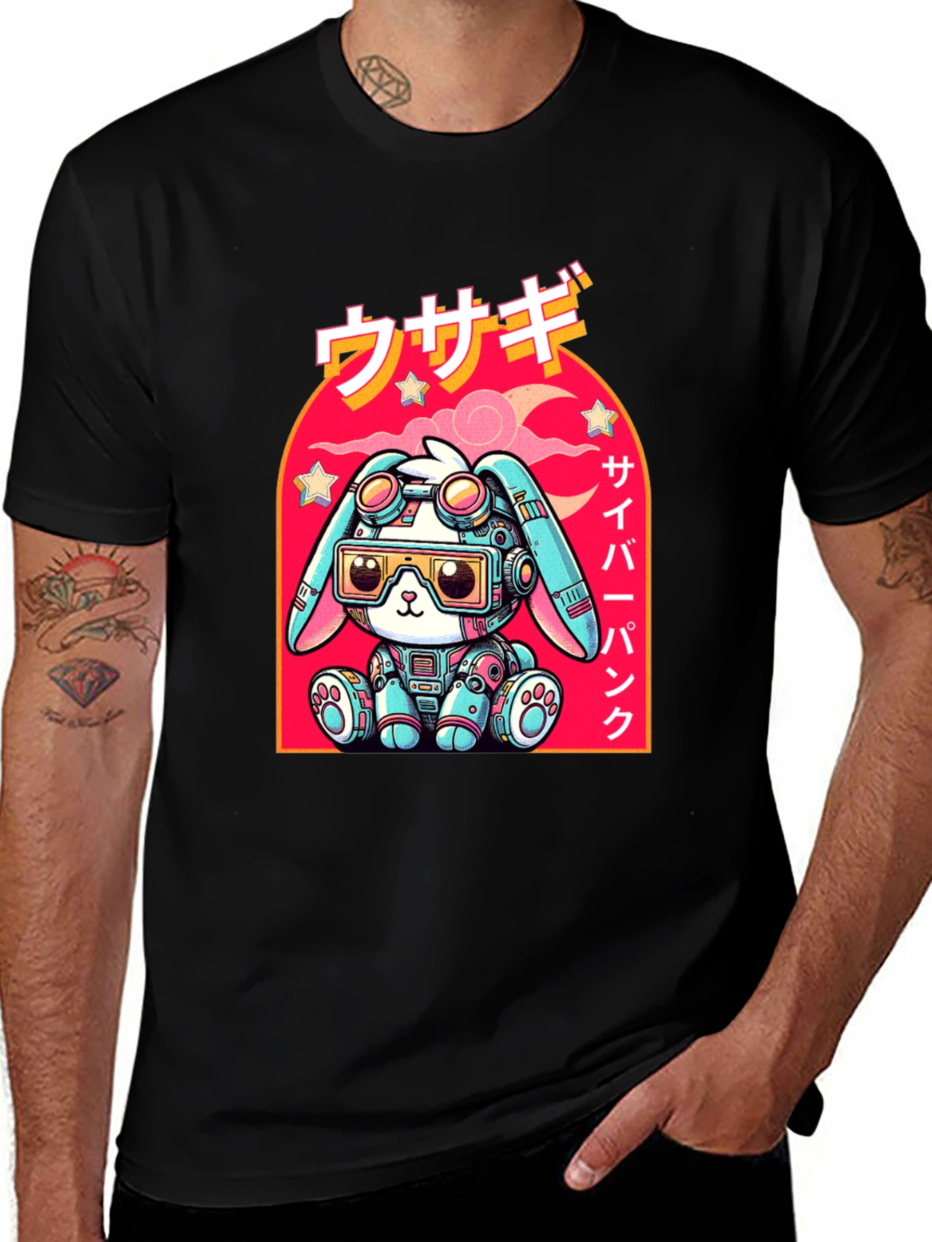 Cyberpunk Rabbit Graphic T-Shirt