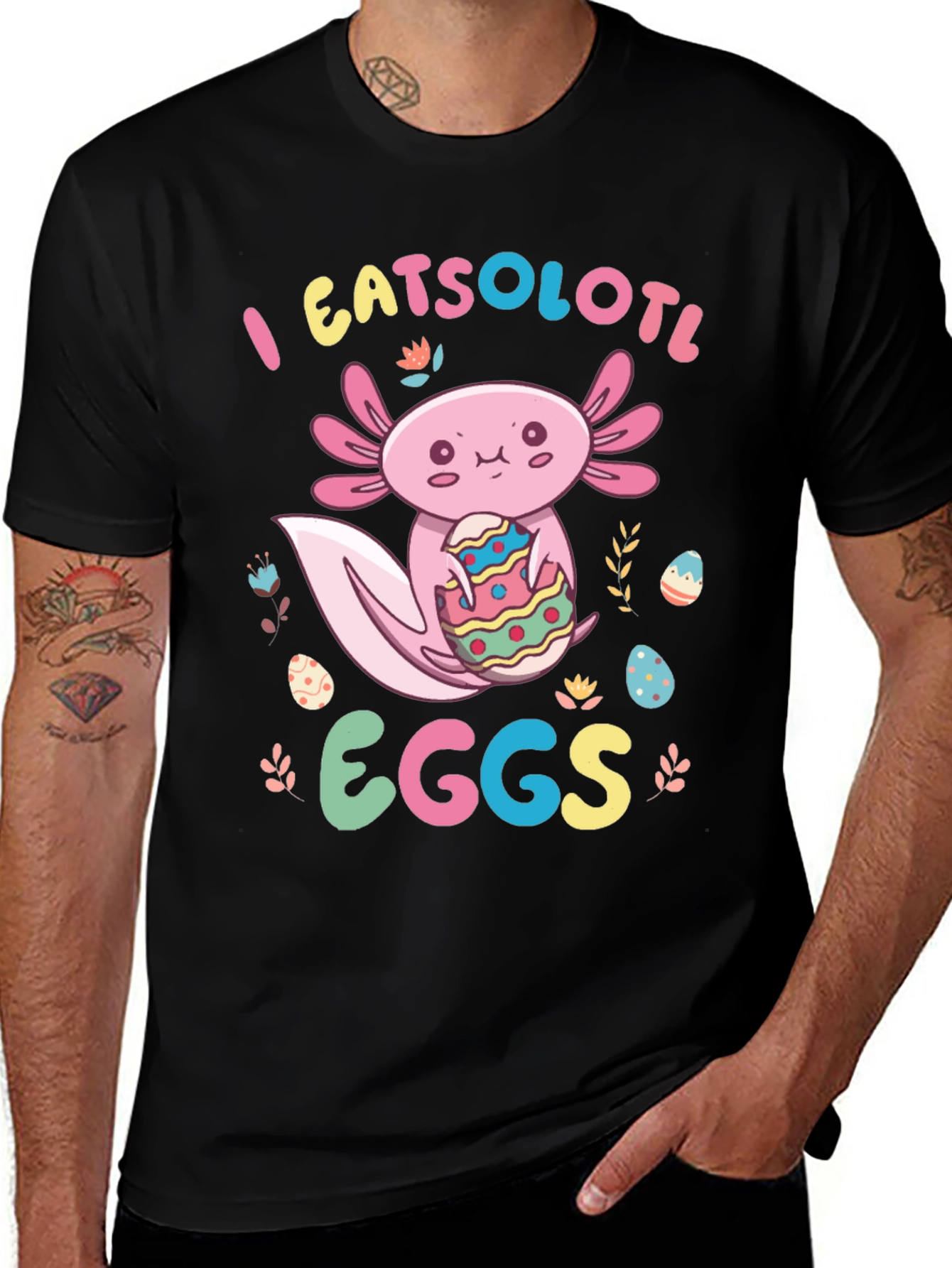 Variant 30 of Axolotl Easter Egg T-Shirt - Cute Kawaii Design