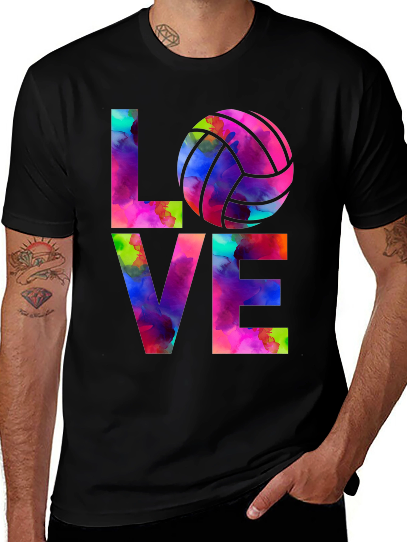 Variant 19 of Volleyball Love Graphic T-Shirt