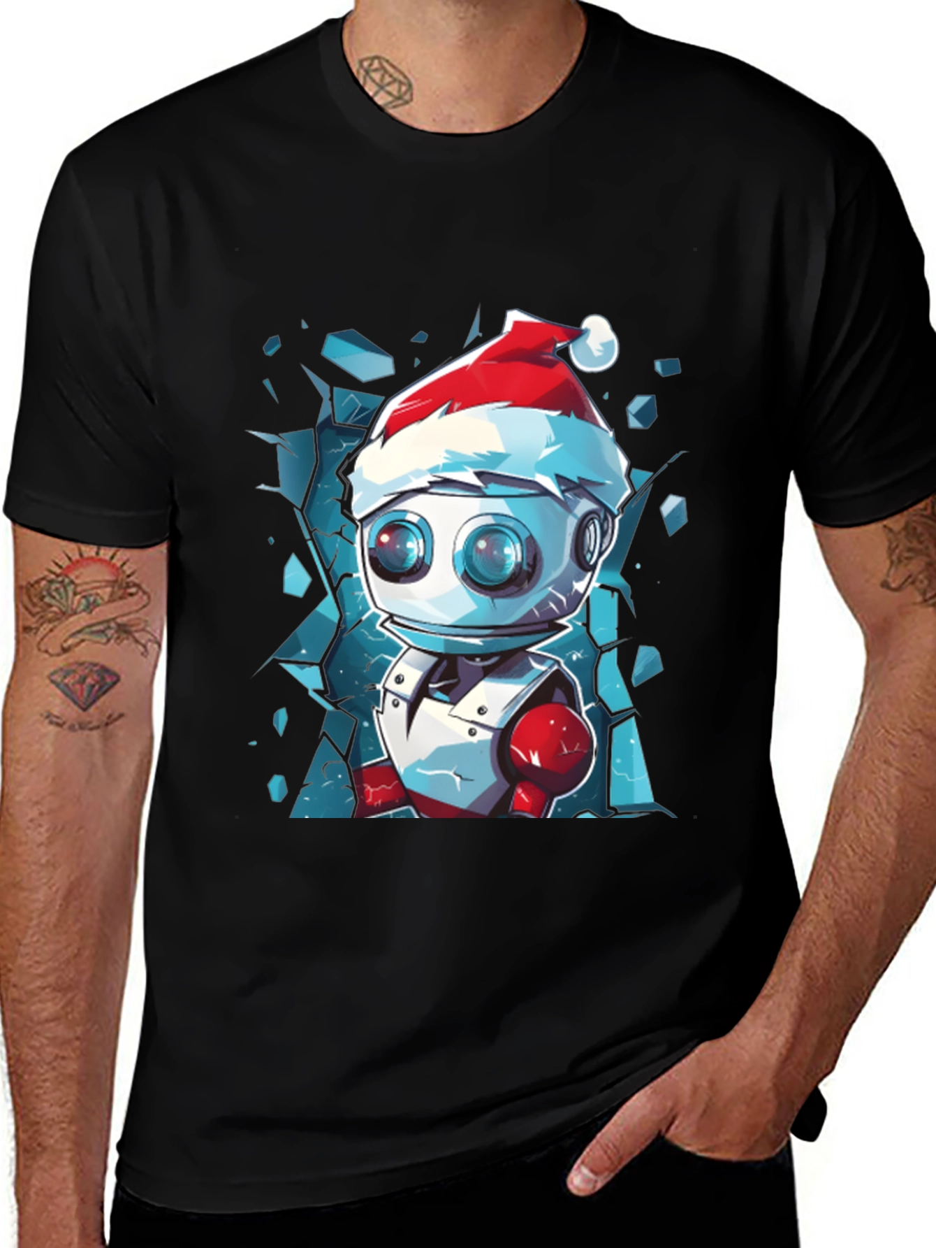 Variant 24 of Robot Santa T-Shirt - Holiday Geek Chic