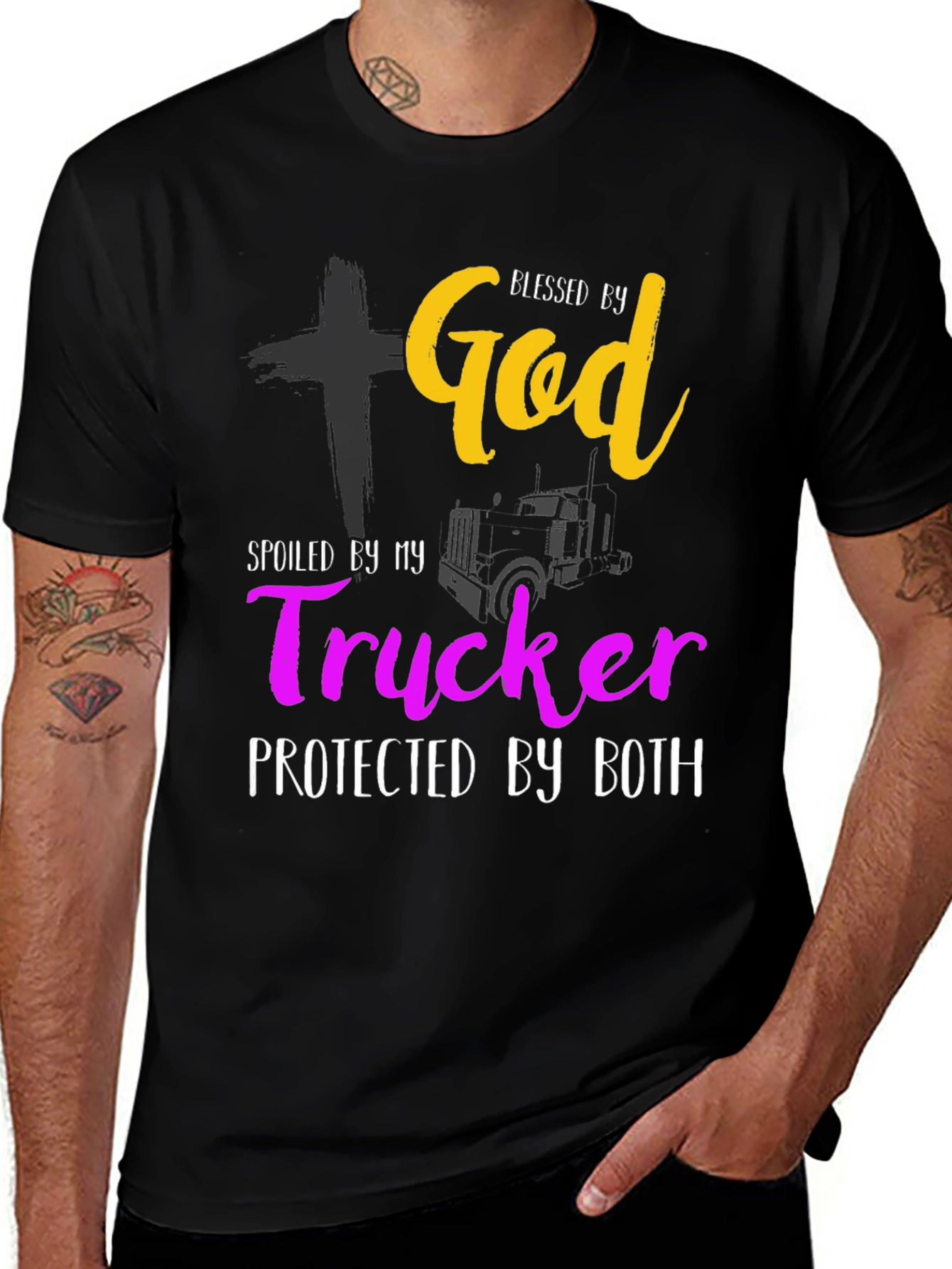 Variant 8 of Blessed Trucker Graphic Tee