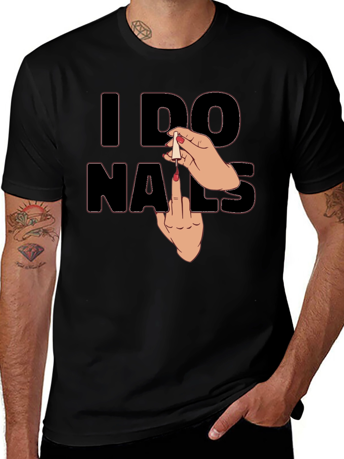 Variant 16 of I Do Nails T-Shirt - Funny Manicure Design