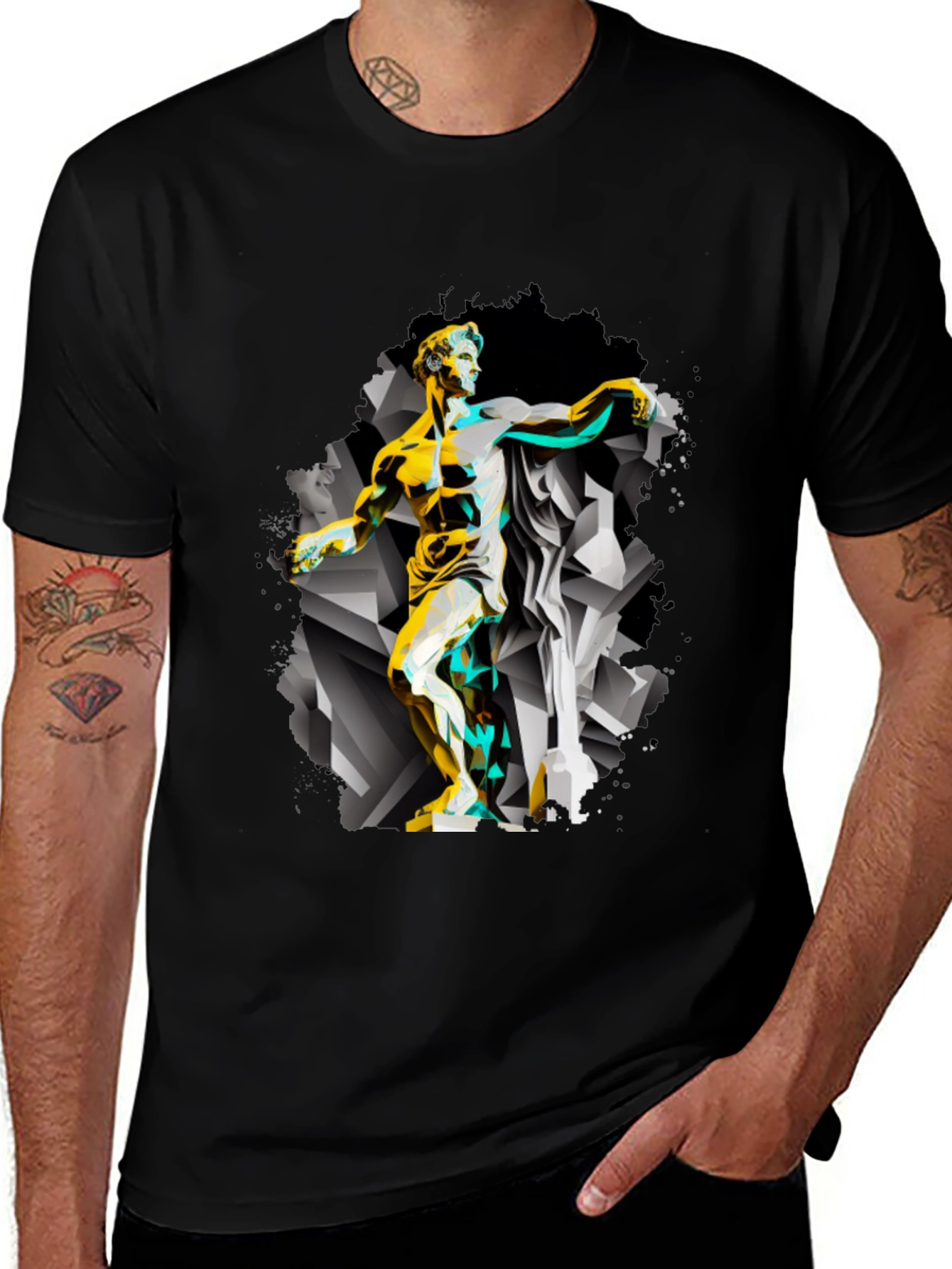 Variant 6 of Abstract Statue Graphic Tee - Modern Art T-Shirt