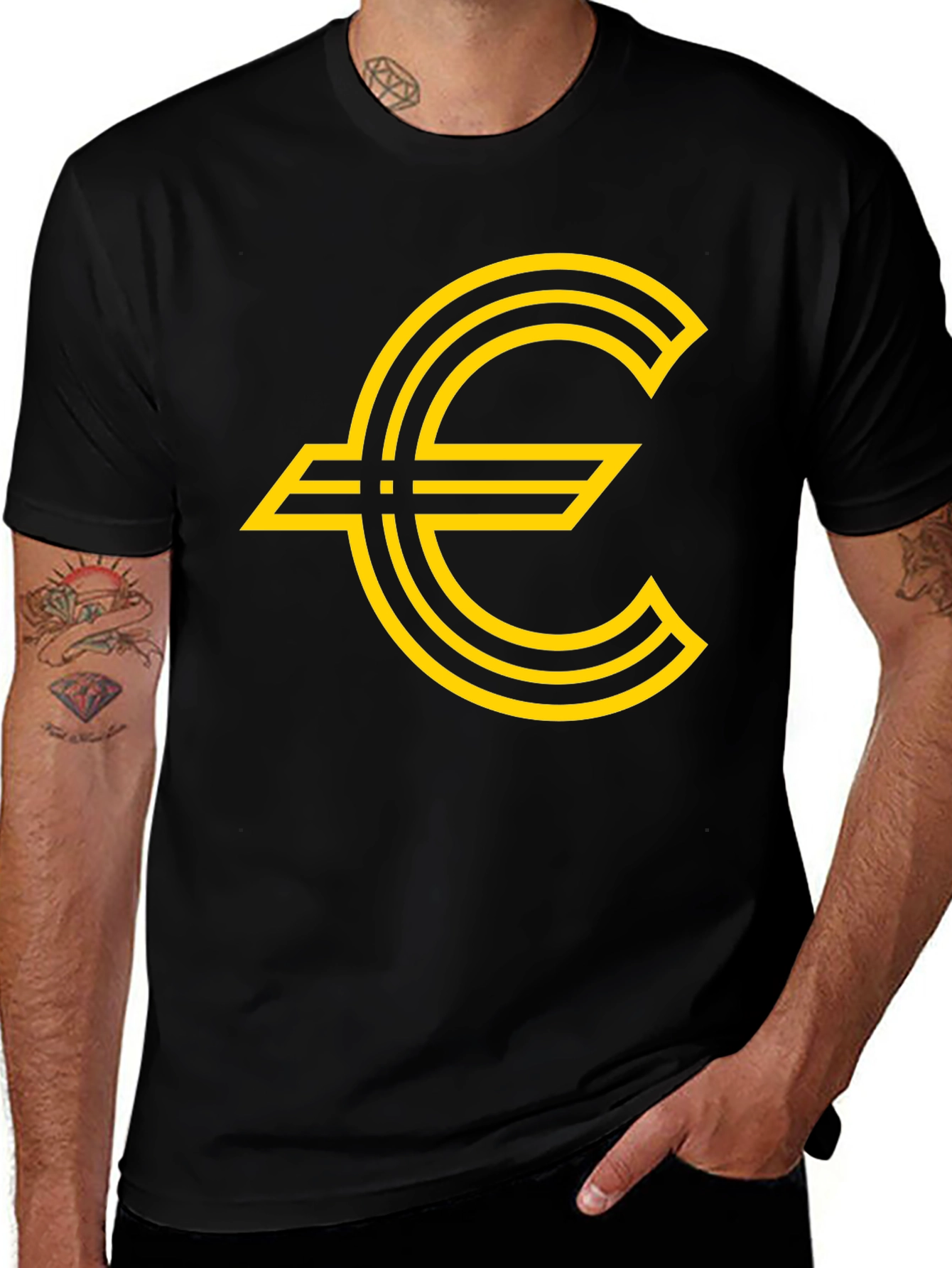 Variant 17 of Euro Symbol T-Shirt - Modern Graphic Tee