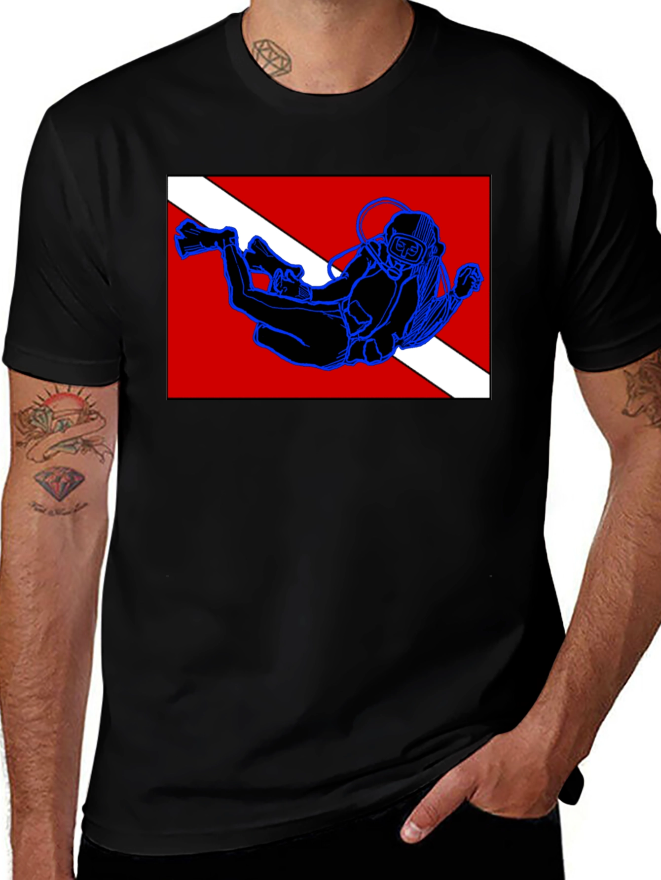 Variant 11 of Diver Flag Graphic T-Shirt