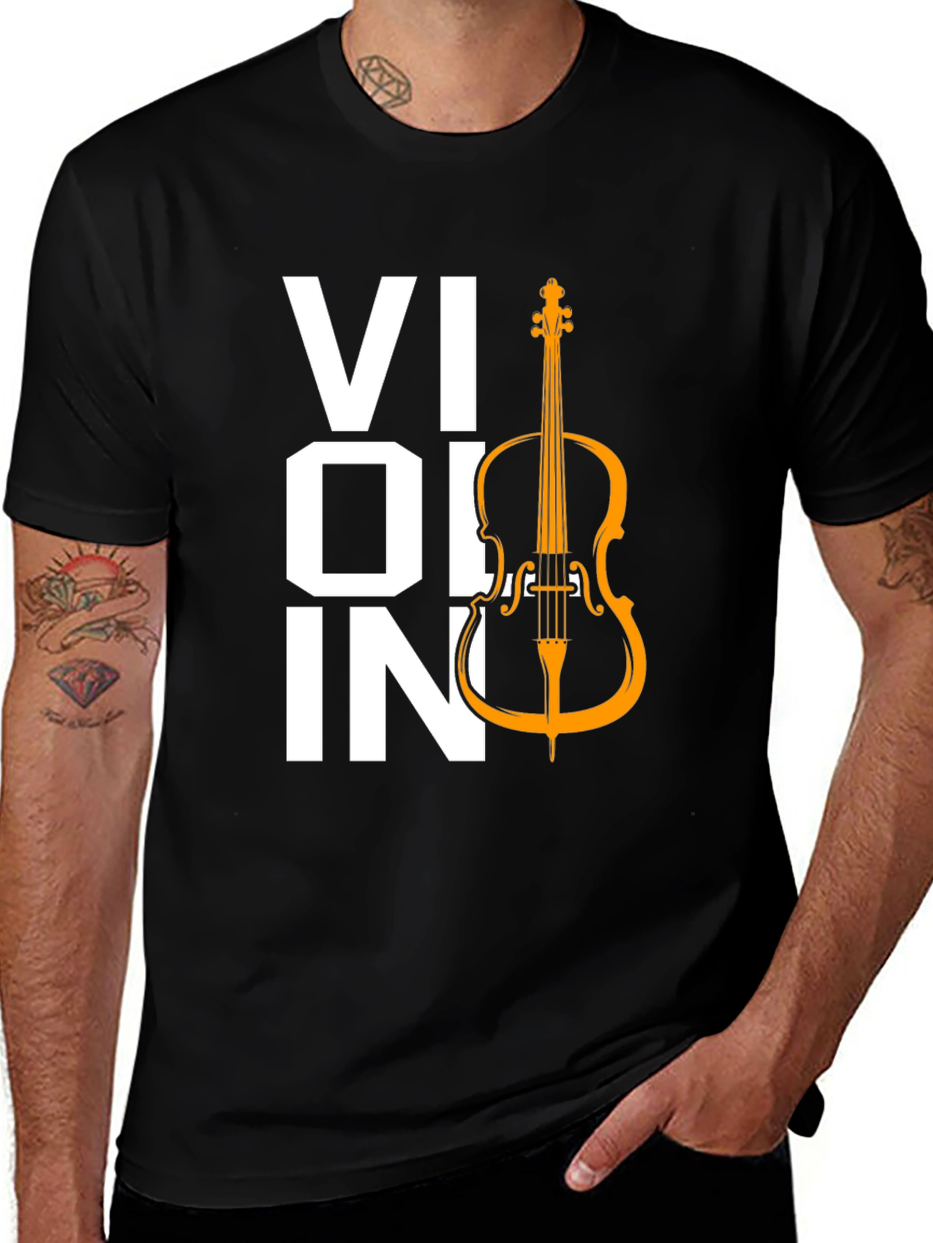Variant 16 of Violin Graphic Tee - Music Lover T-Shirt