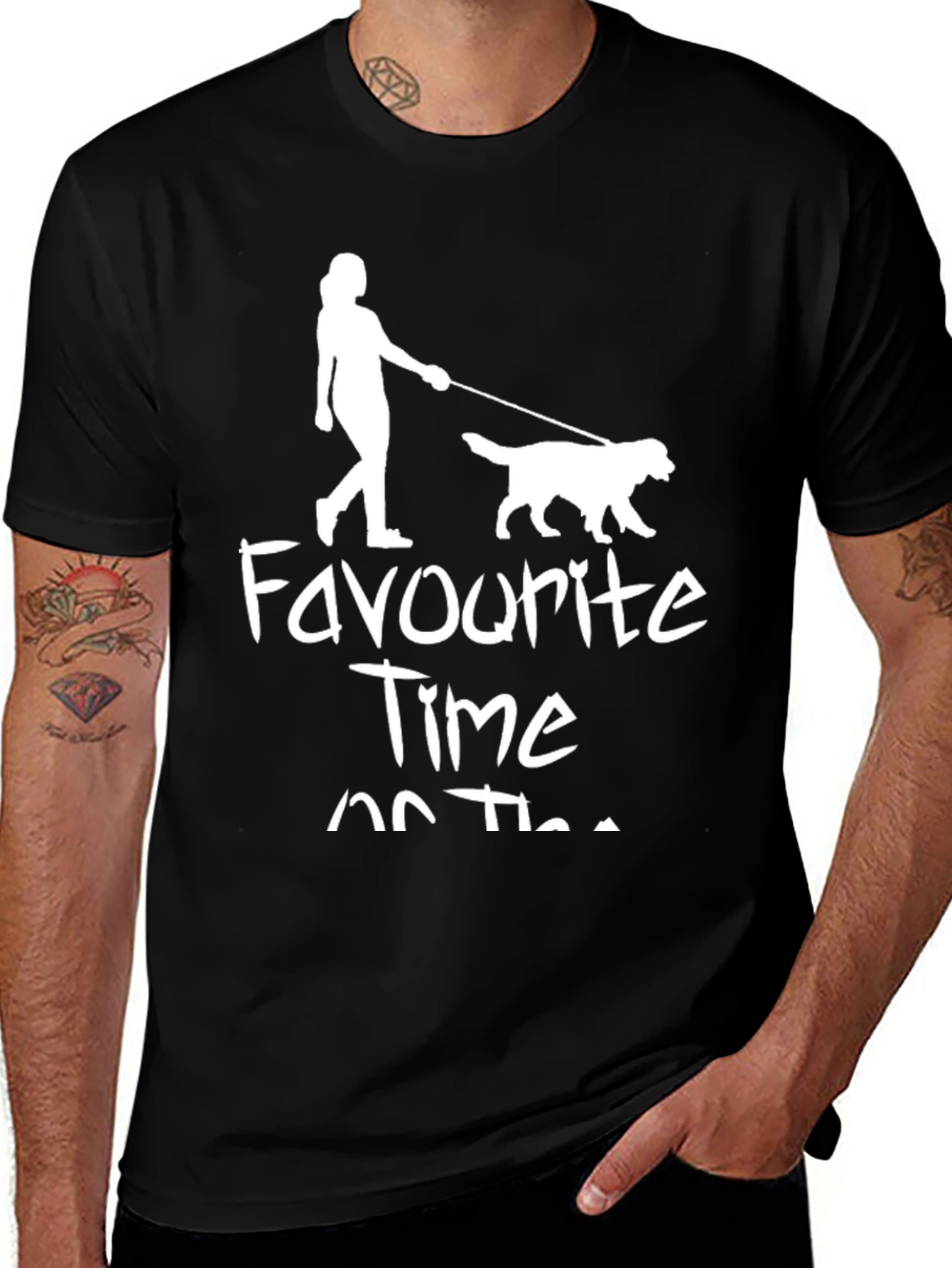 Variant 23 of Dog Walking T-Shirt - Favourite Time