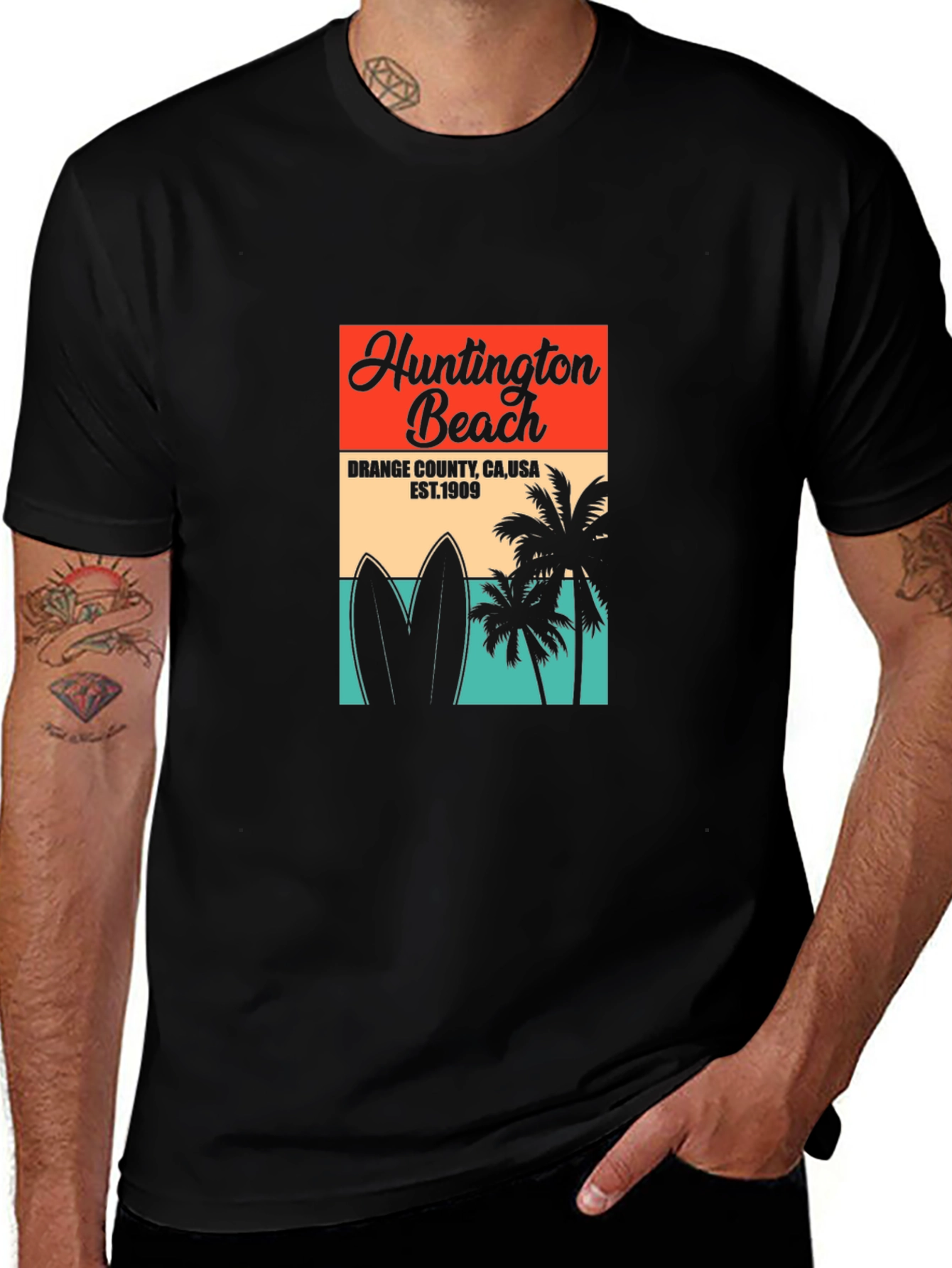 Huntington Beach Retro Graphic T-Shirt
