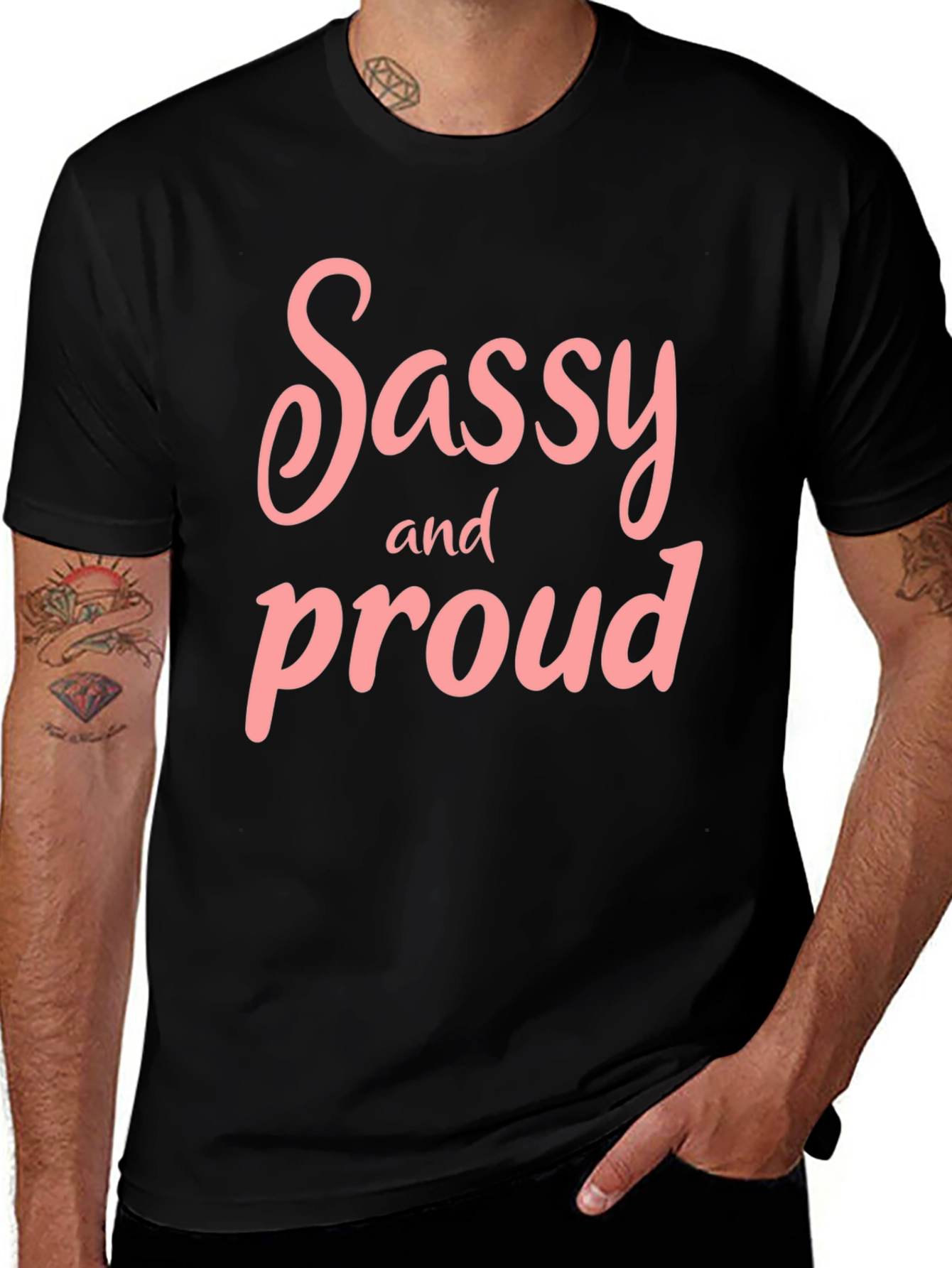 Variant 11 of Sassy and Proud Black T-Shirt