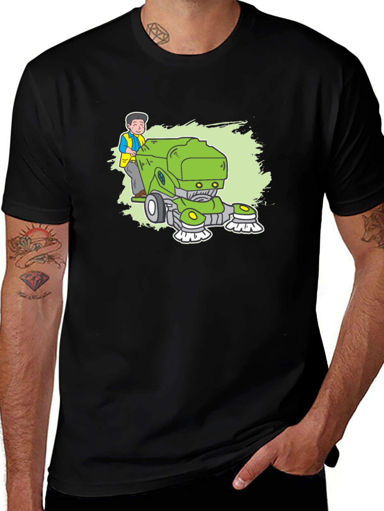 Variant 19 of Funny Janitor Cartoon T-Shirt