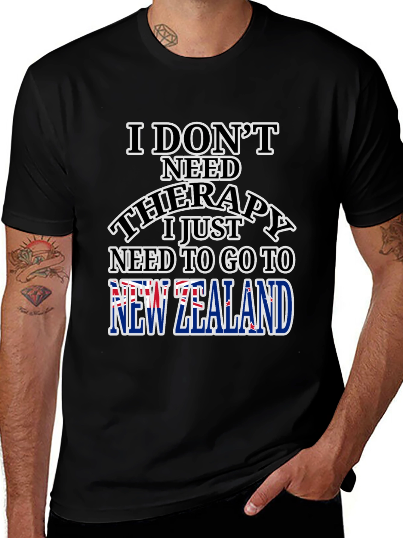 Variant 6 of New Zealand Therapy Black T-Shirt