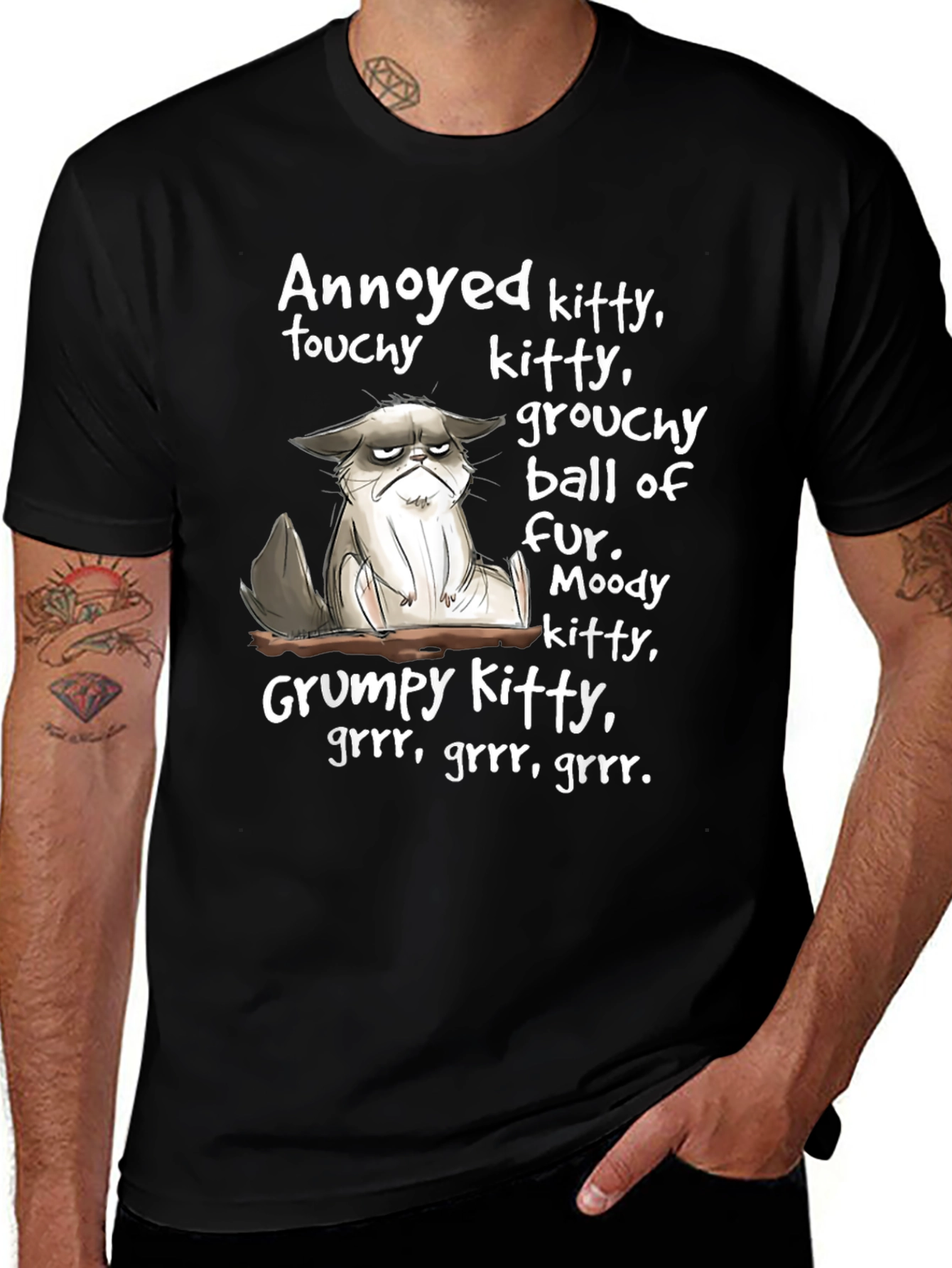 Variant 8 of Grumpy Kitty T-Shirt - Funny Graphic Tee