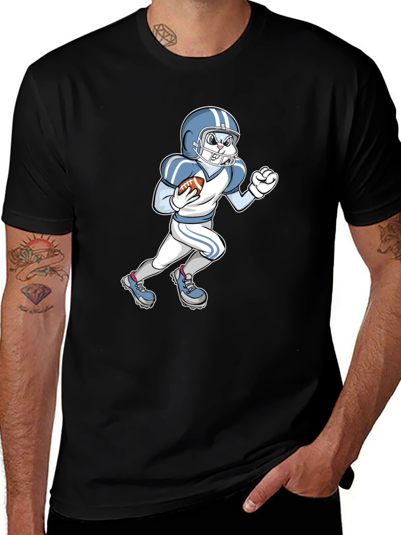 Variant 3 of Football Bunny Graphic Tee