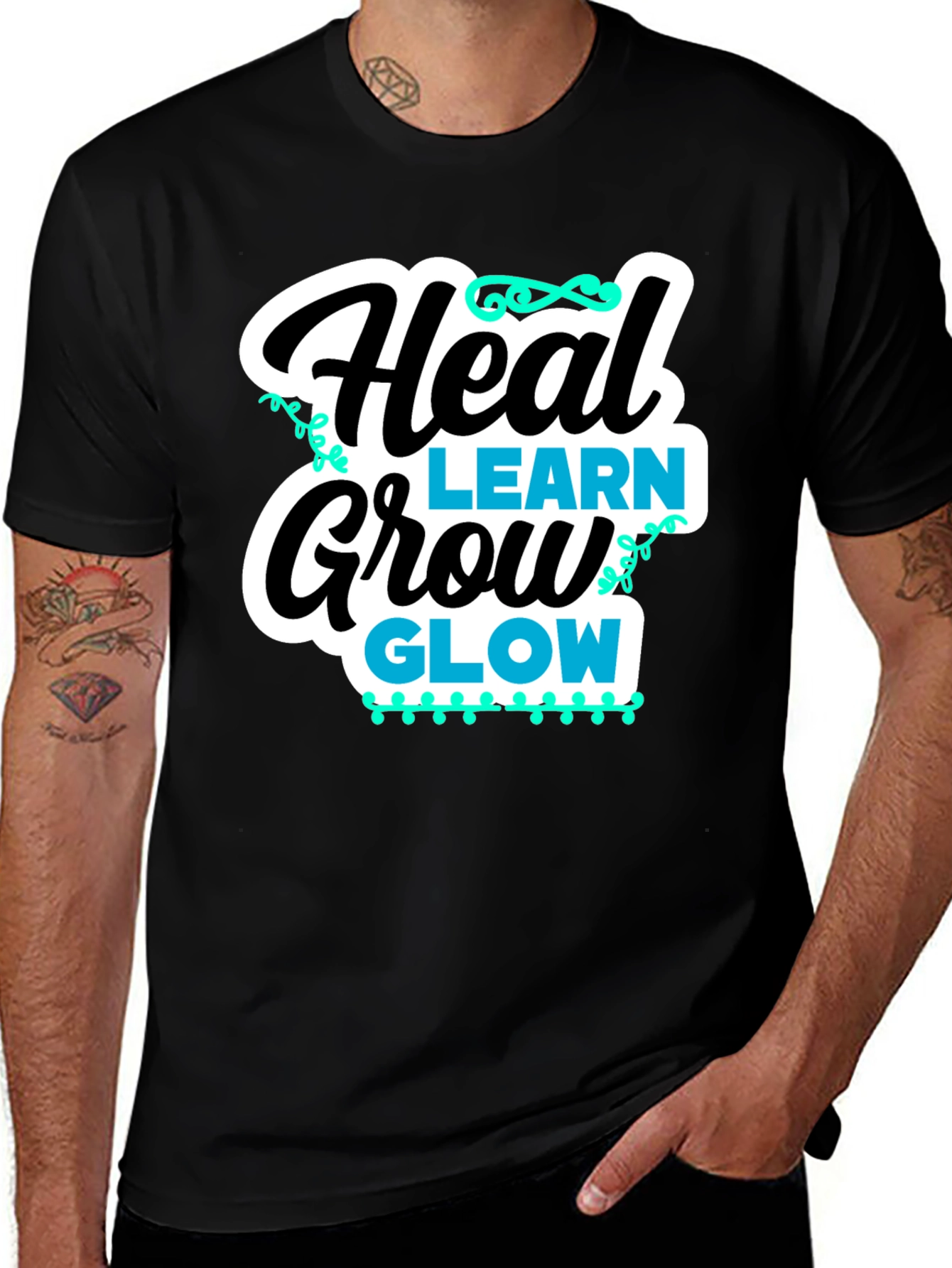 Variant 9 of Heal Learn Grow Glow Graphic T-Shirt