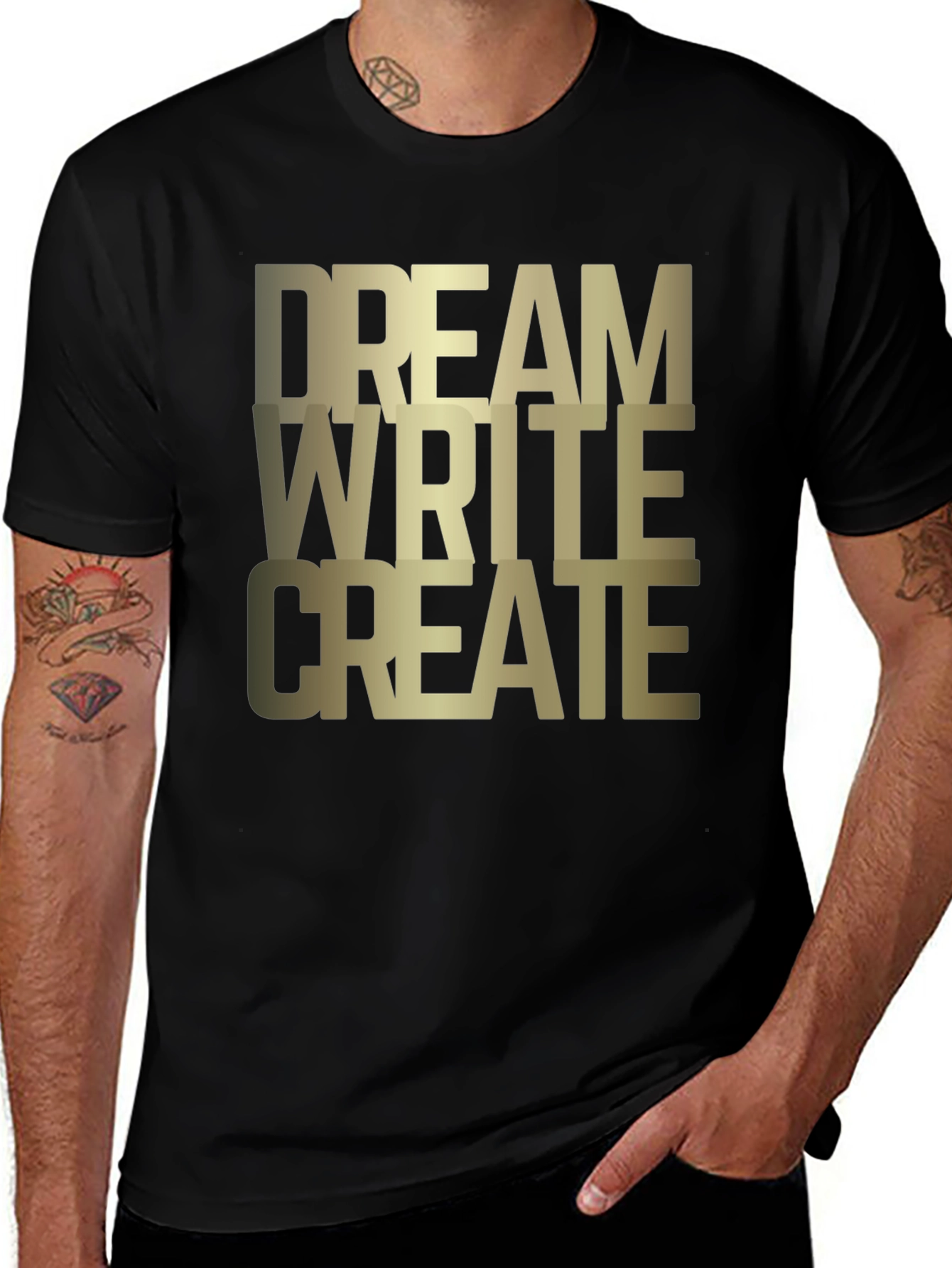 Variant 4 of Dream Write Create Graphic Tee - Black