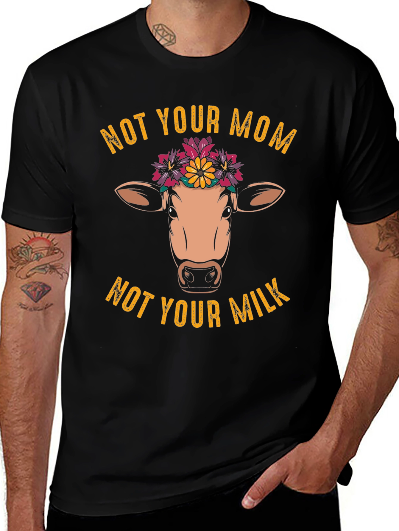 Variant 4 of Not Your Mom, Not Your Milk T-Shirt - Vegan Cow Tee