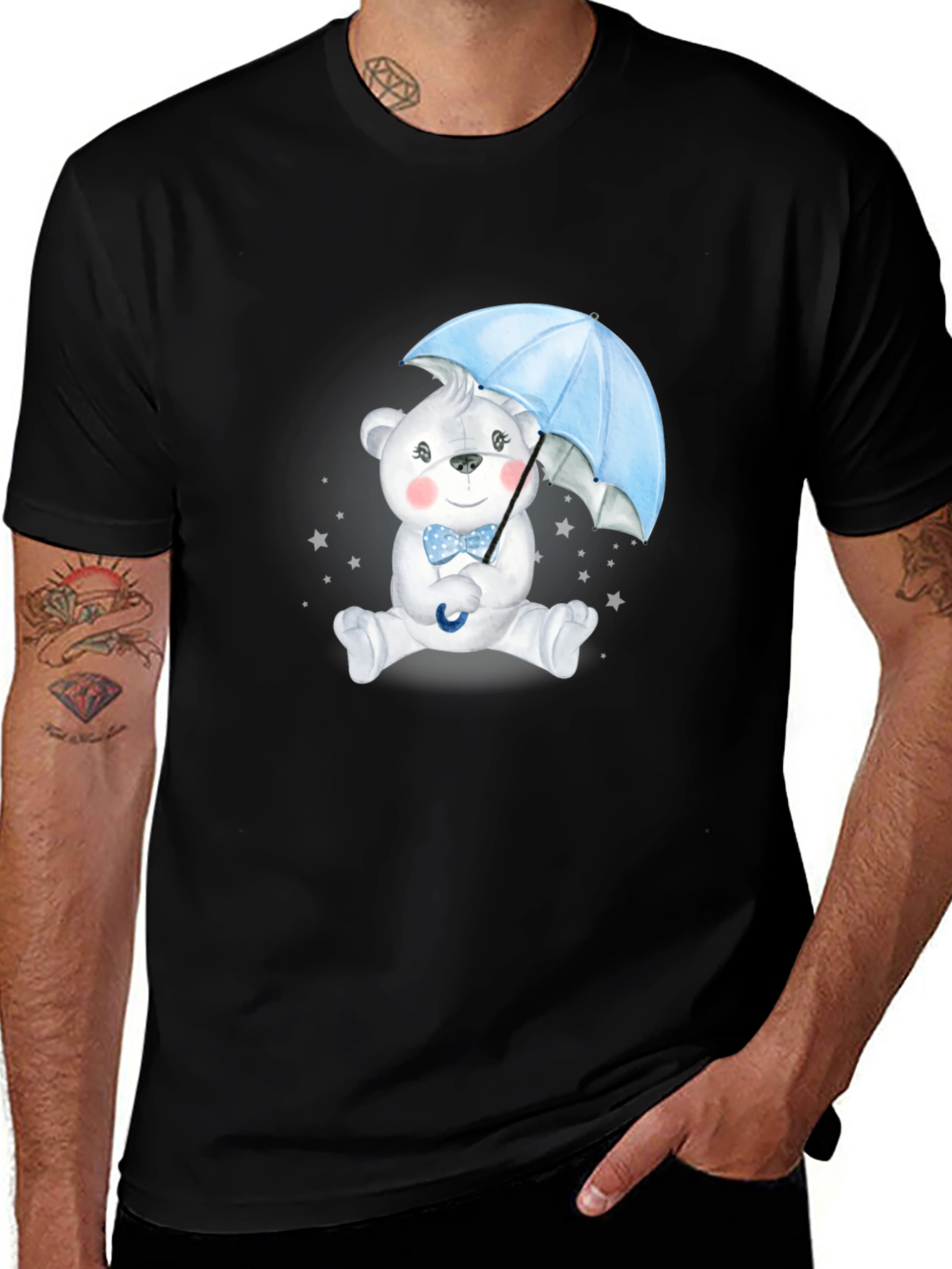 Variant 25 of Cute Bear with Umbrella Graphic Tee