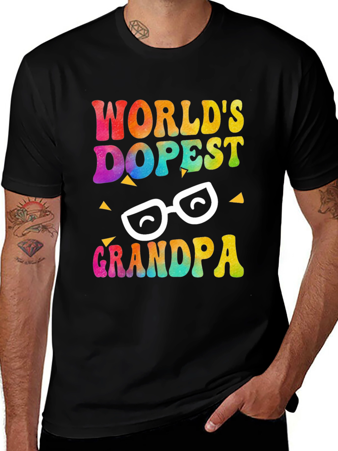 Variant 28 of World's Dopest Grandpa T-Shirt - Retro Style