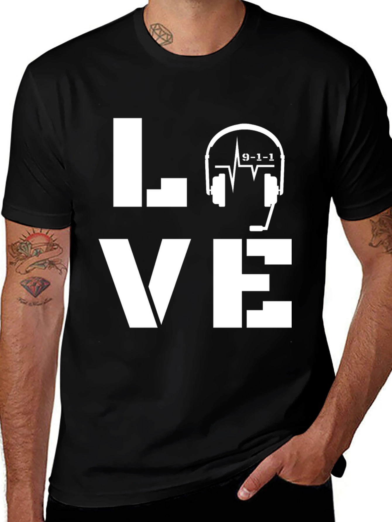 Love 911 Dispatcher T-Shirt - Emergency Services Tee