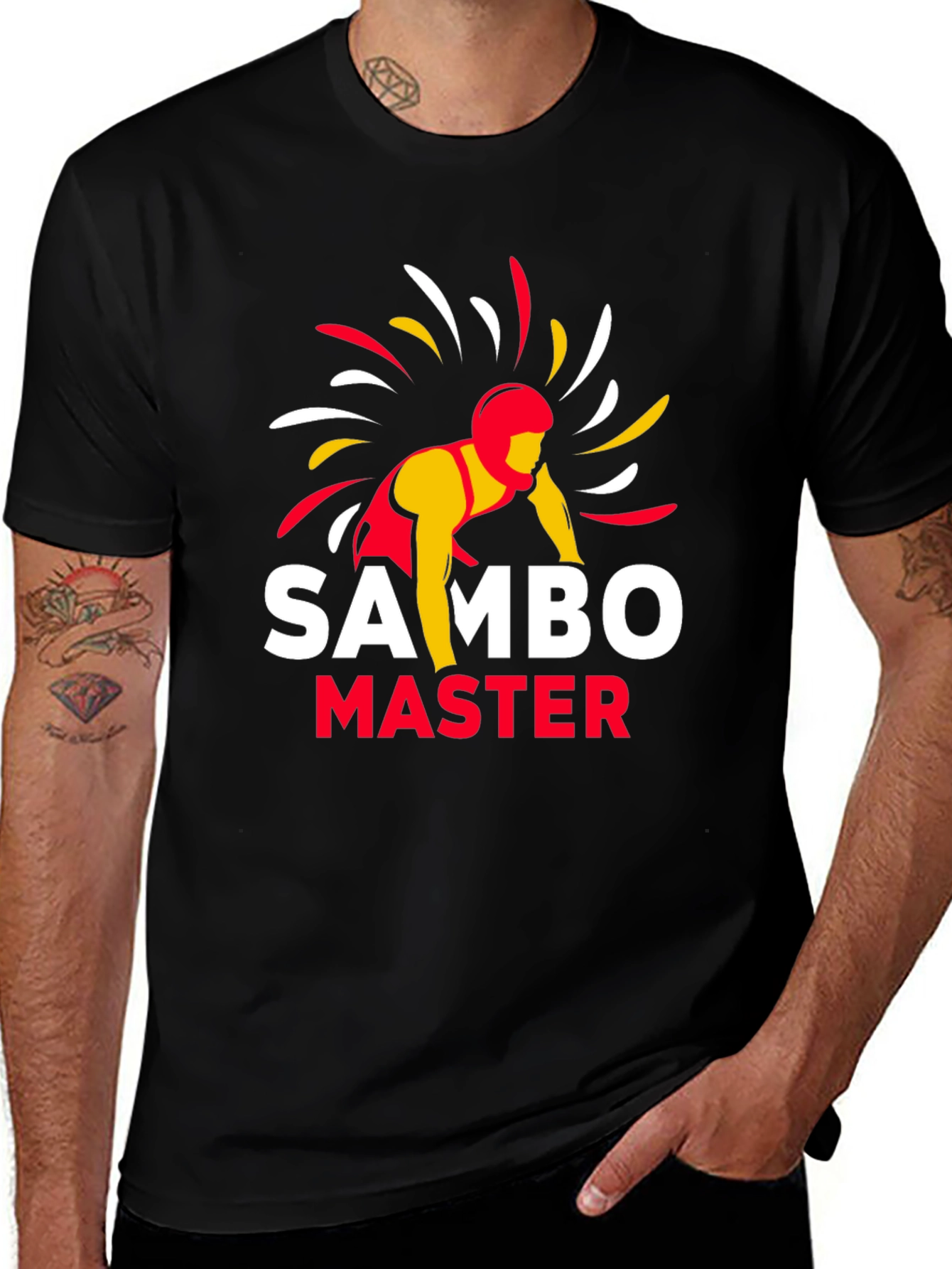 Sambo Master Black T-Shirt - Wrestling Martial Arts Tee