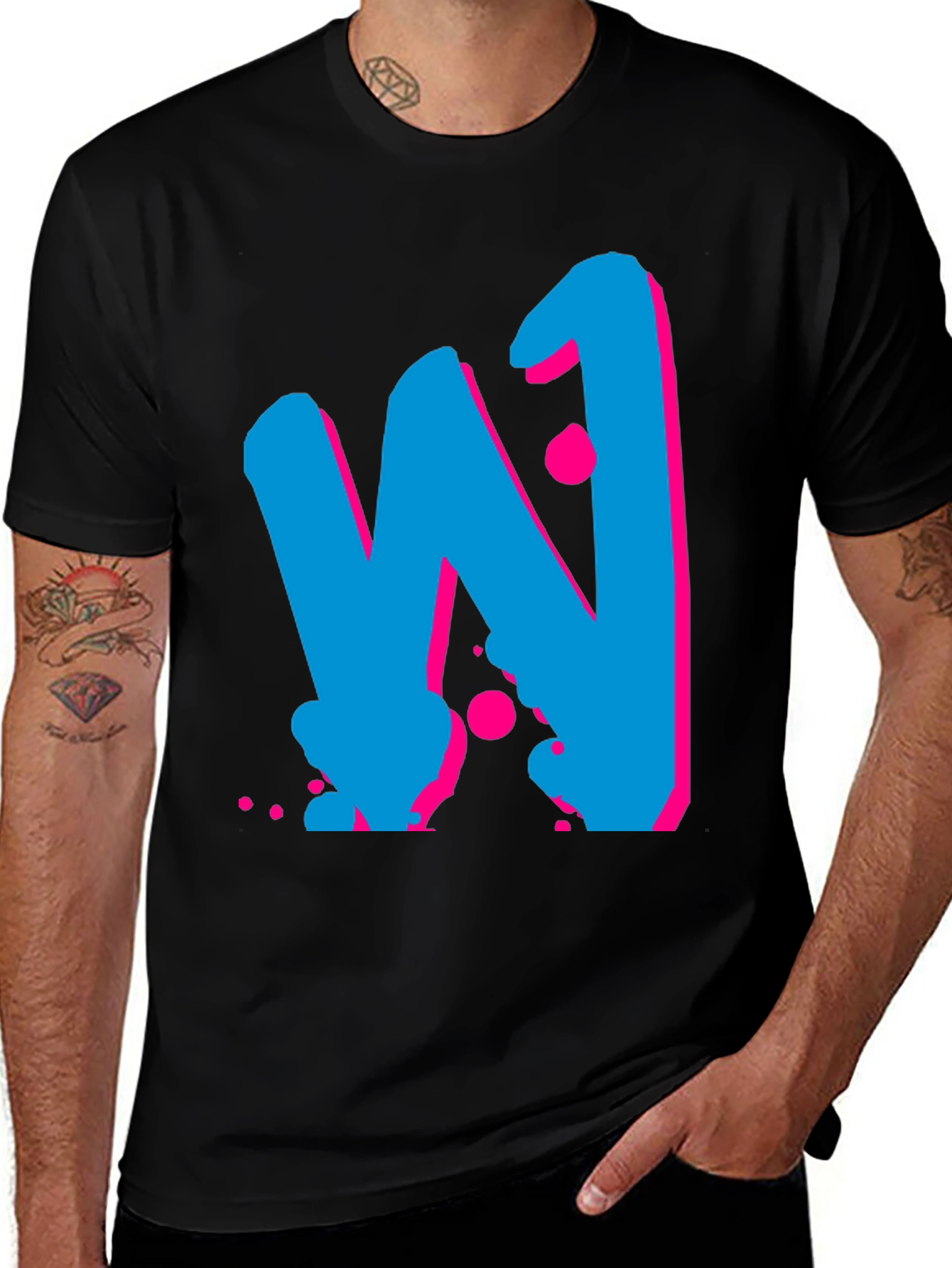 Variant 18 of Bold 'W' Graphic Tee - Vibrant Style
