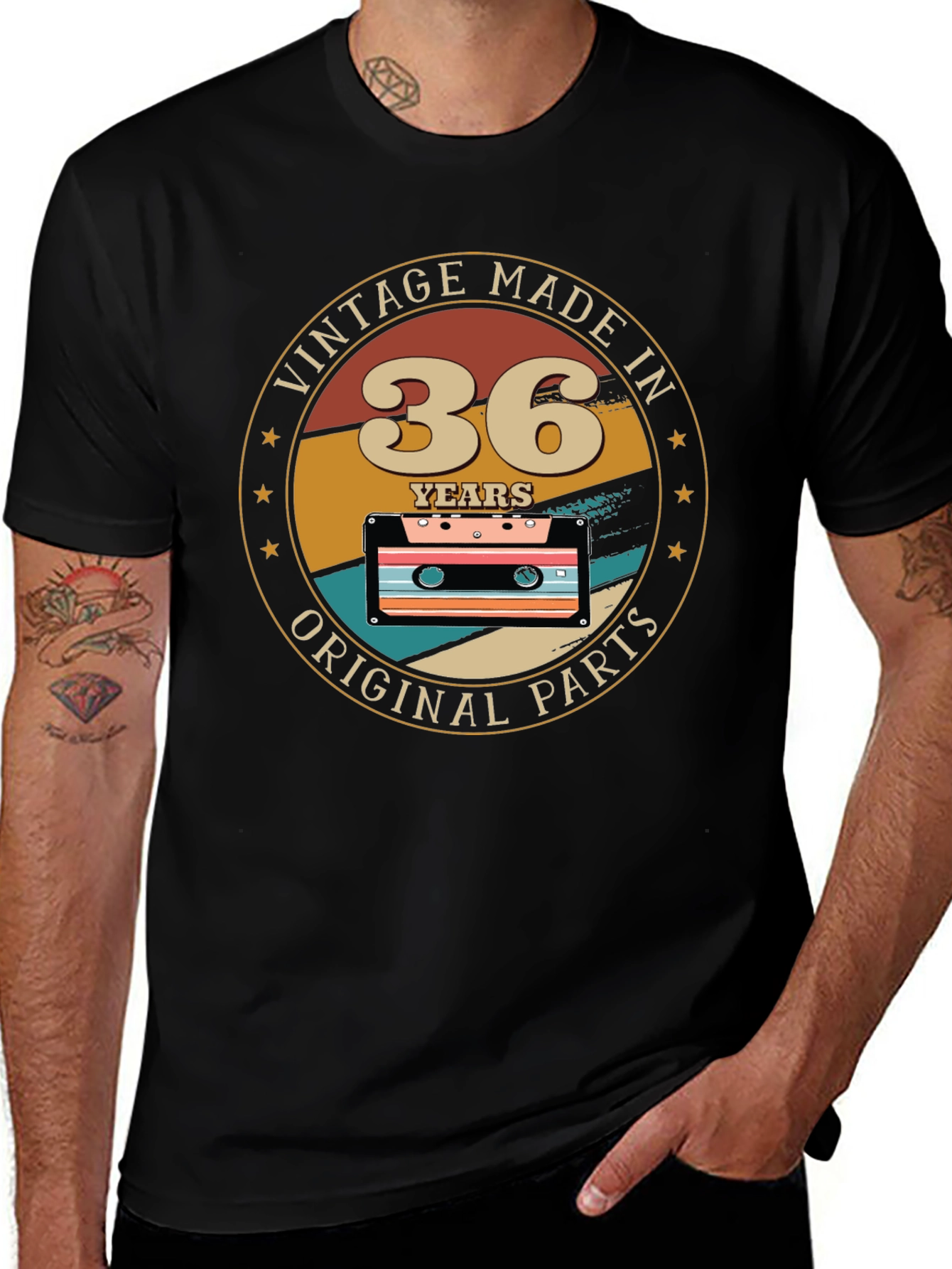 Variant 21 of Vintage Made In 36 Years Original Parts T-Shirt