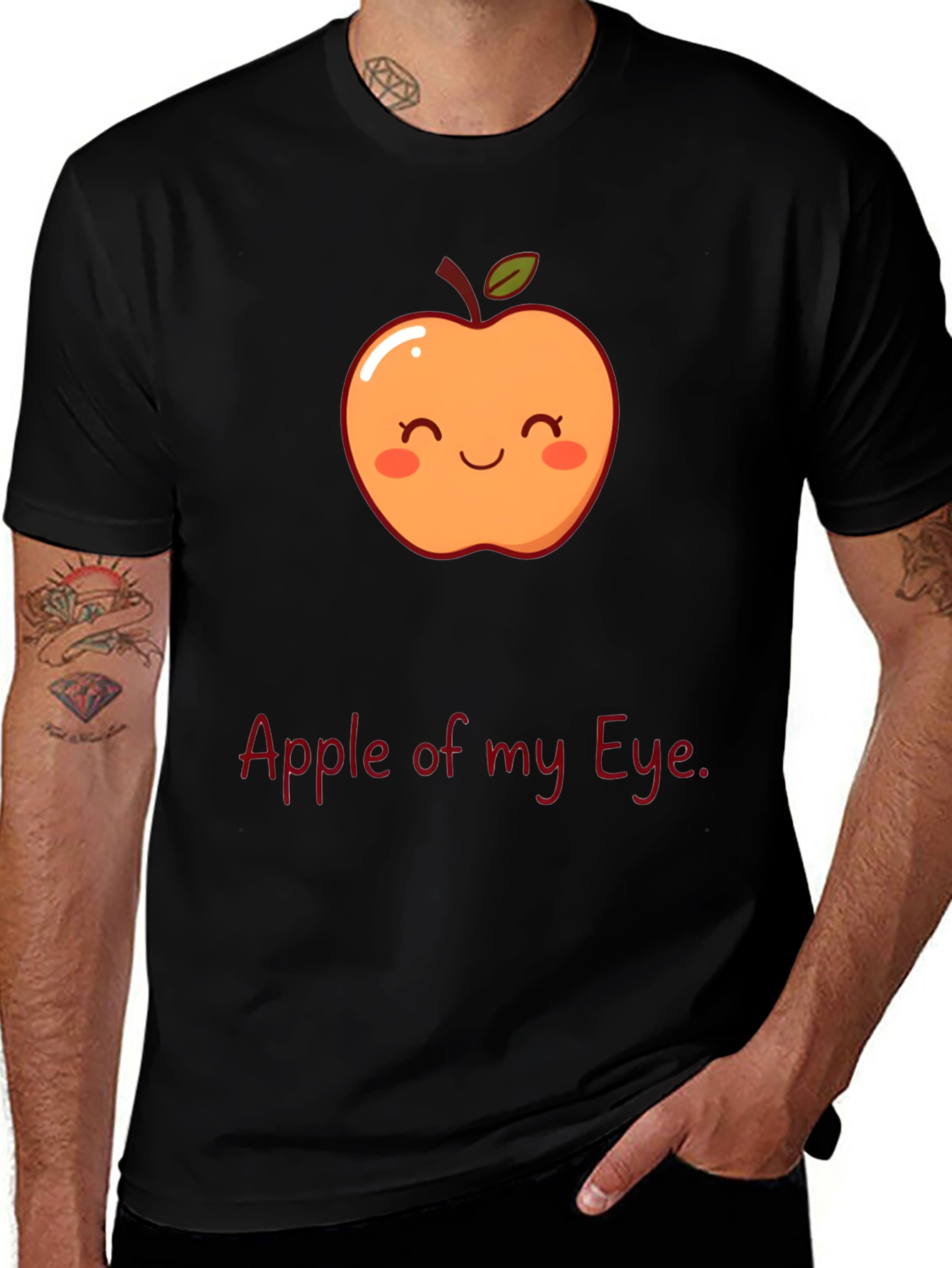 Variant 2 of Cute Apple of My Eye Graphic Print T-Shirt