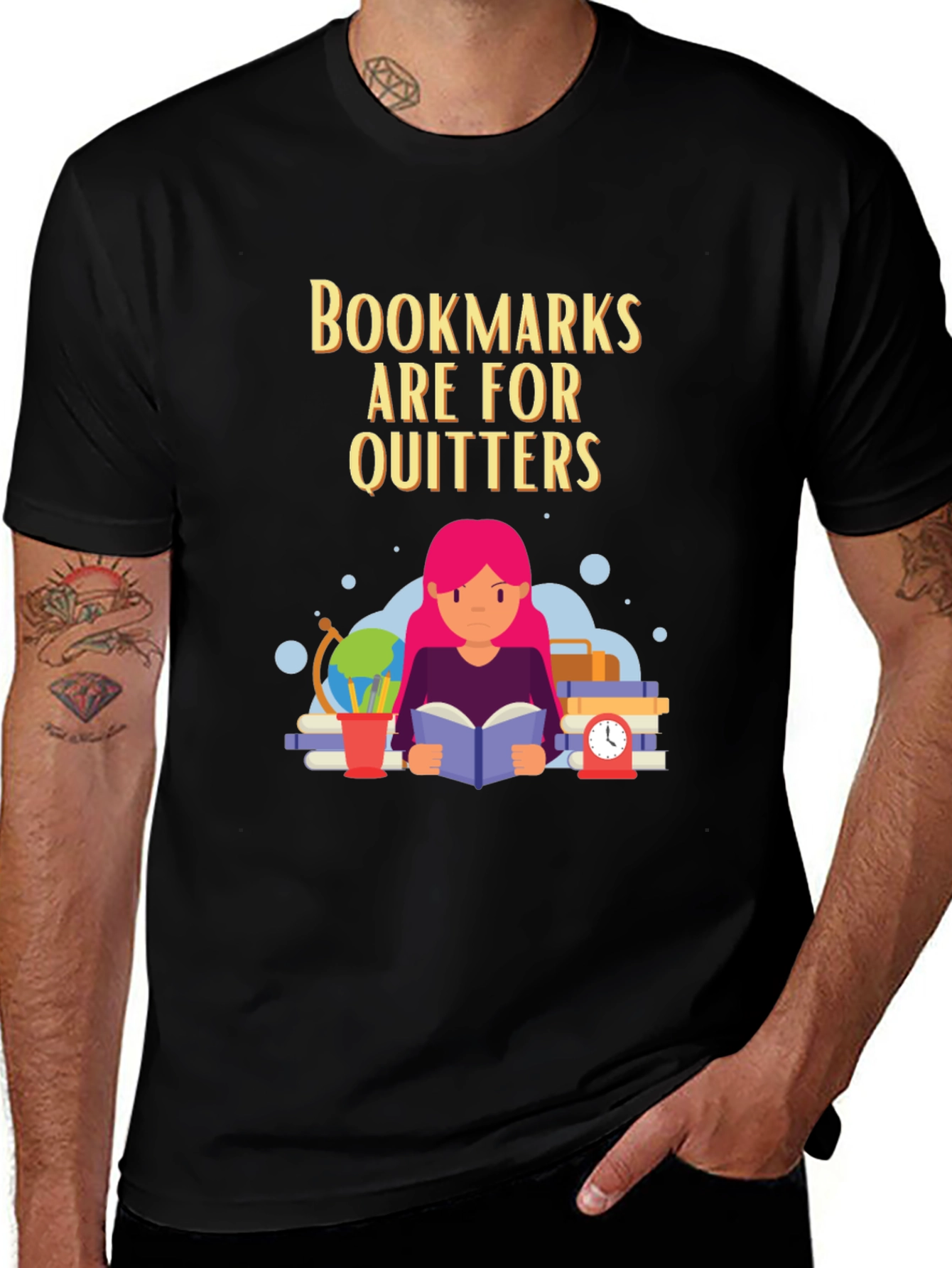 Variant 11 of Bookmarks Are For Quitters T-Shirt