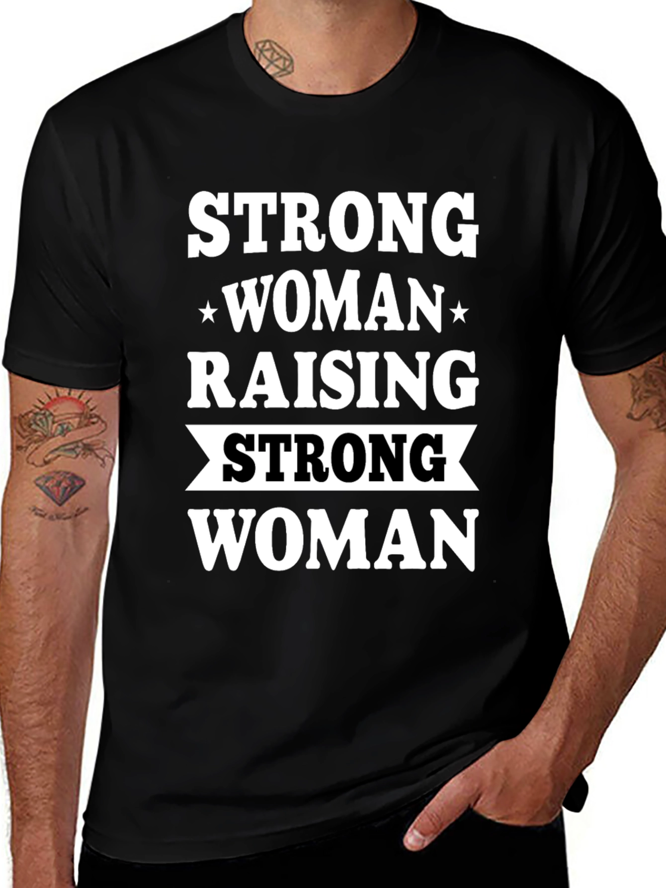 Variant 20 of Strong Woman Raising Strong Woman Graphic Tee