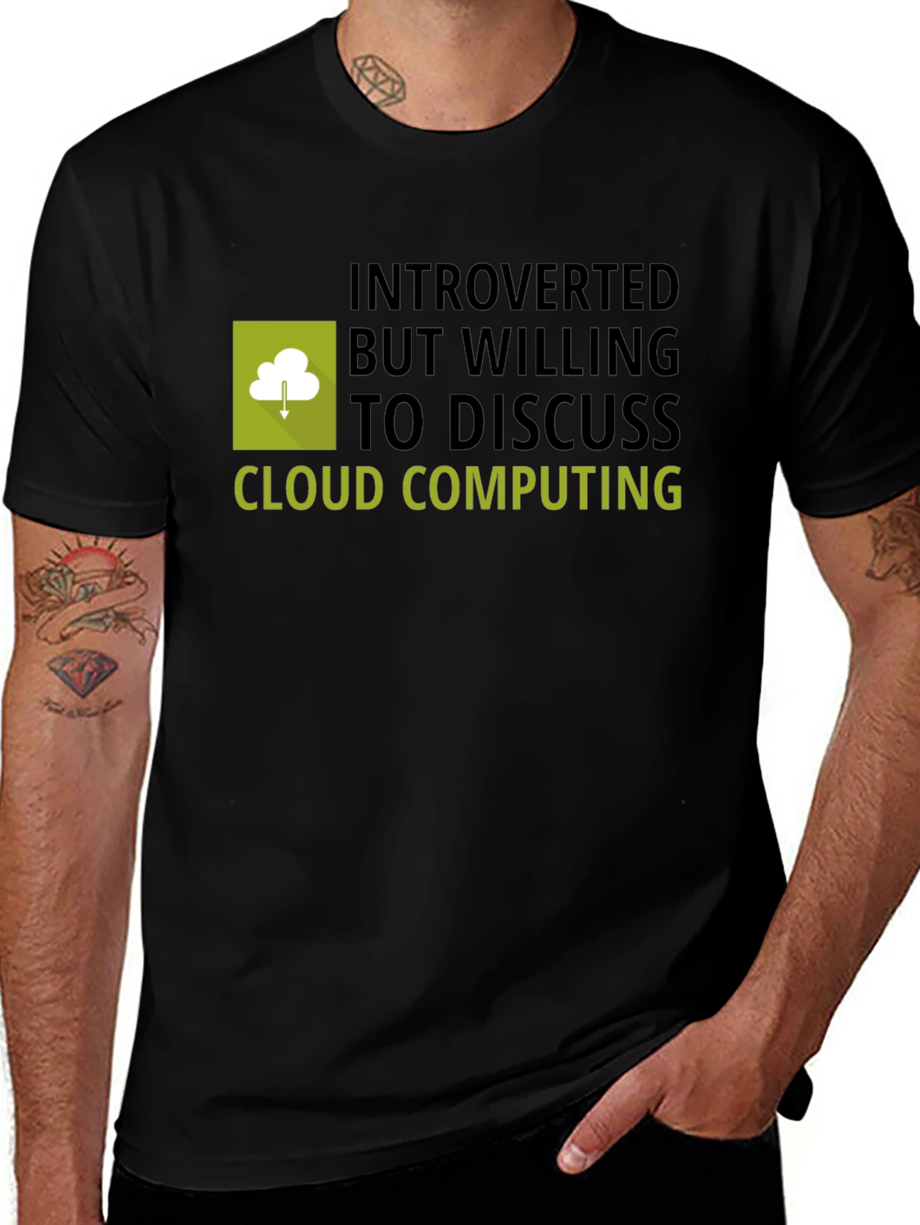 Introverted Cloud Computing T-Shirt - Geeky, Comfy