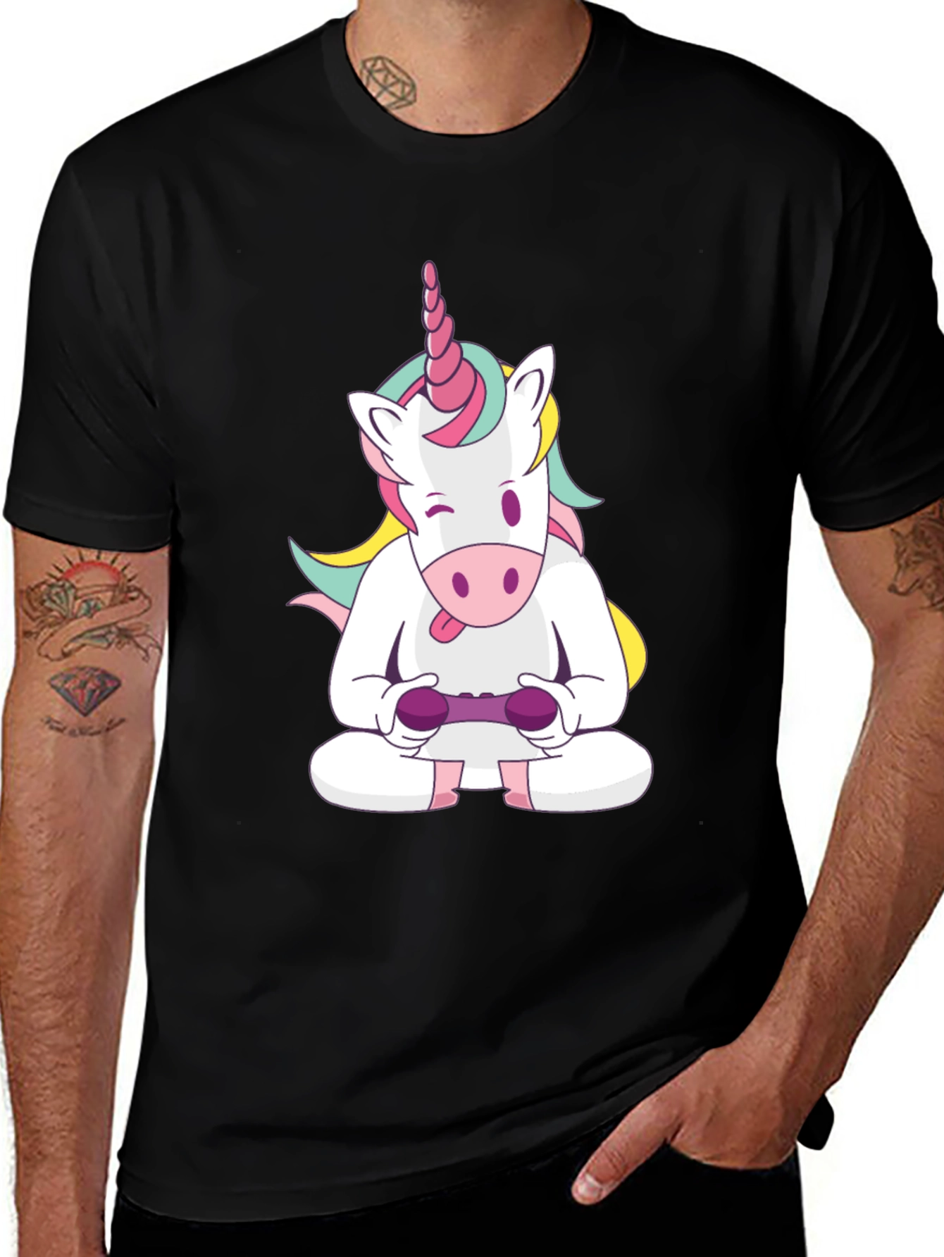 Variant 2 of Unicorn Gamer T-Shirt - Funny Graphic Tee