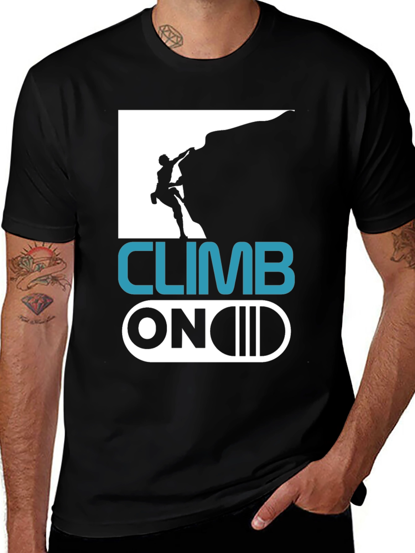 Variant 22 of Climb On Graphic Tee - Rock Climbing T-Shirt